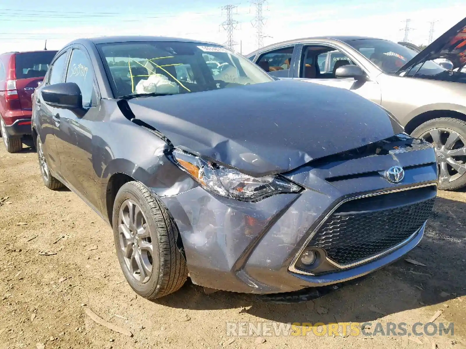 1 Photograph of a damaged car 3MYDLBYV6KY513011 TOYOTA YARIS 2019