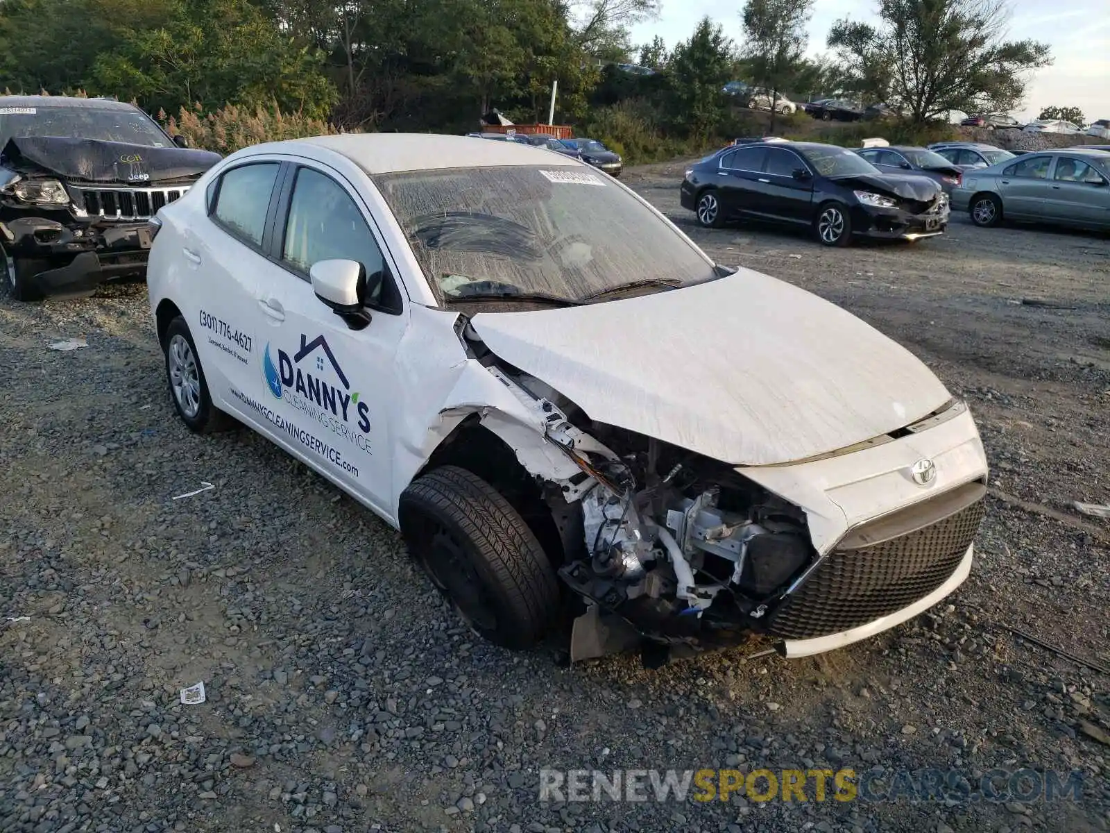 1 Photograph of a damaged car 3MYDLBYV6KY516524 TOYOTA YARIS 2019