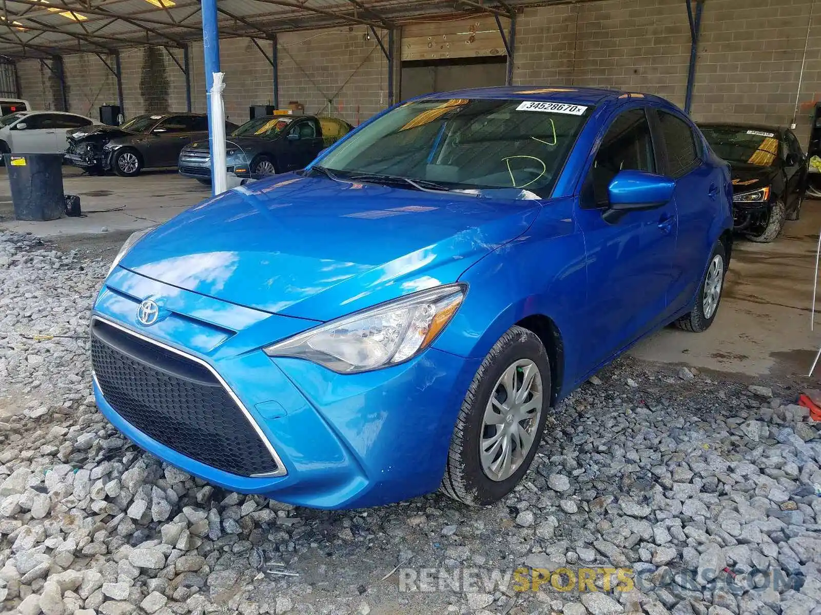 2 Photograph of a damaged car 3MYDLBYV6KY521397 TOYOTA YARIS 2019