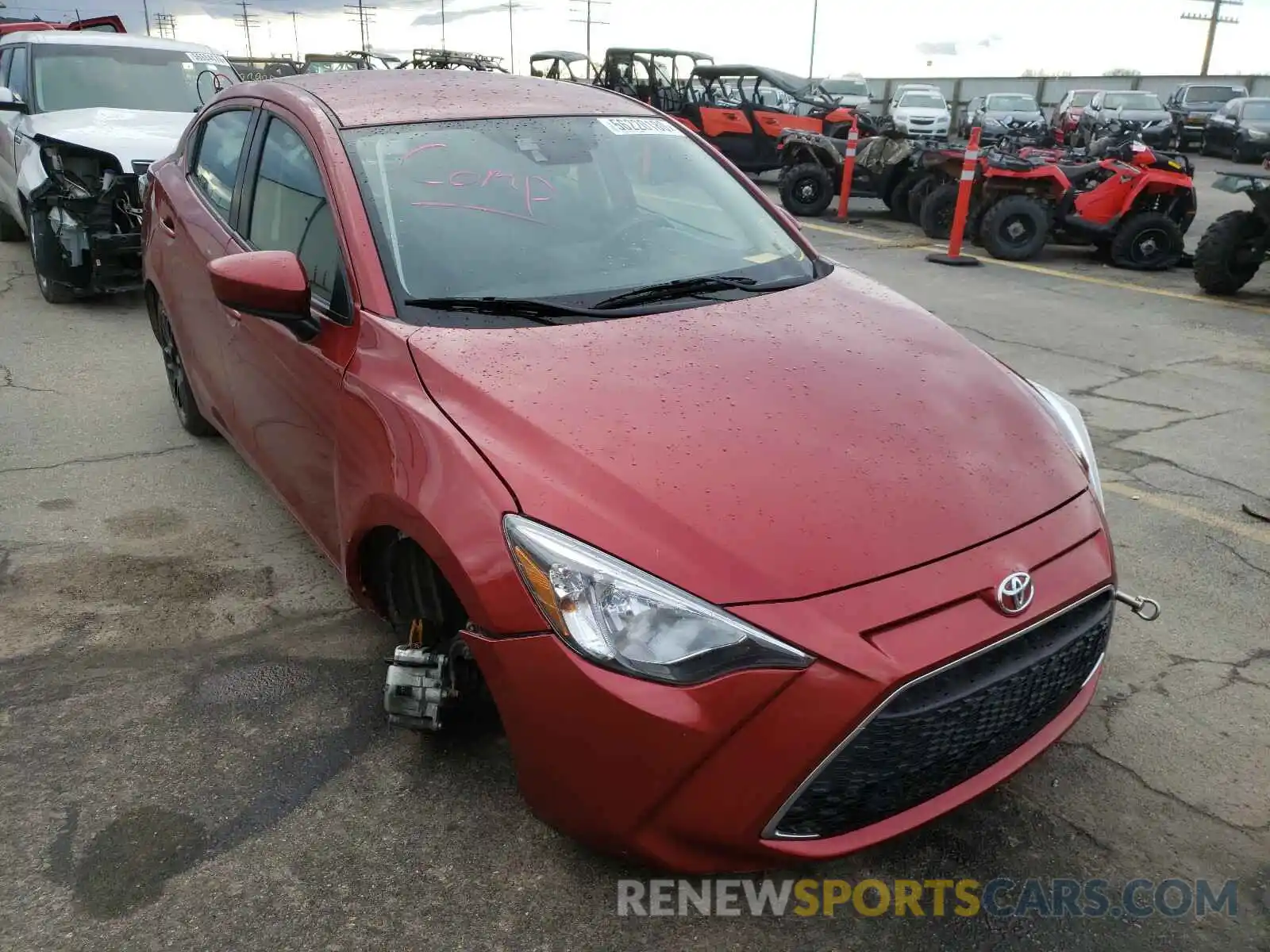 1 Photograph of a damaged car 3MYDLBYV6KY521948 TOYOTA YARIS 2019