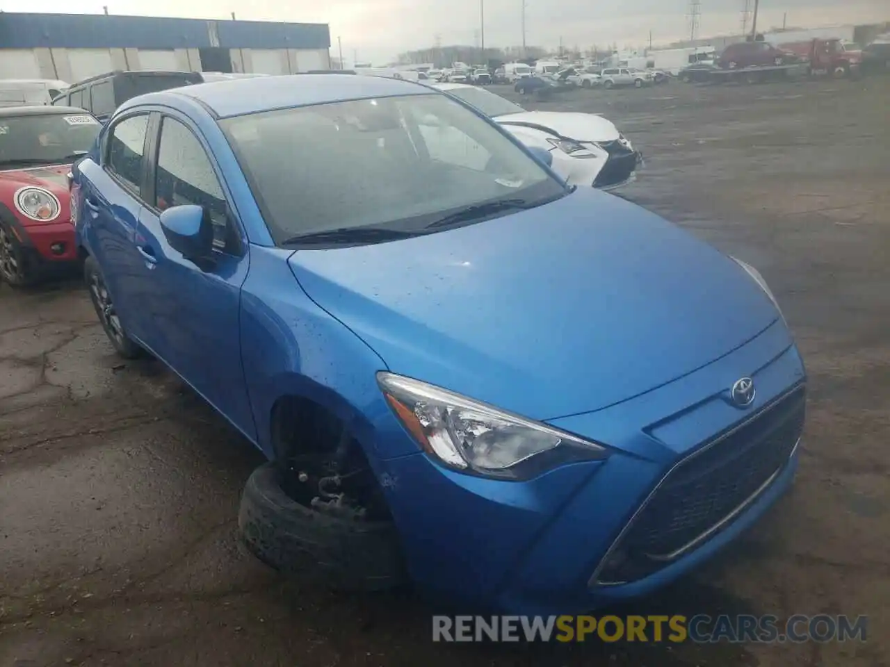 1 Photograph of a damaged car 3MYDLBYV6KY522016 TOYOTA YARIS 2019