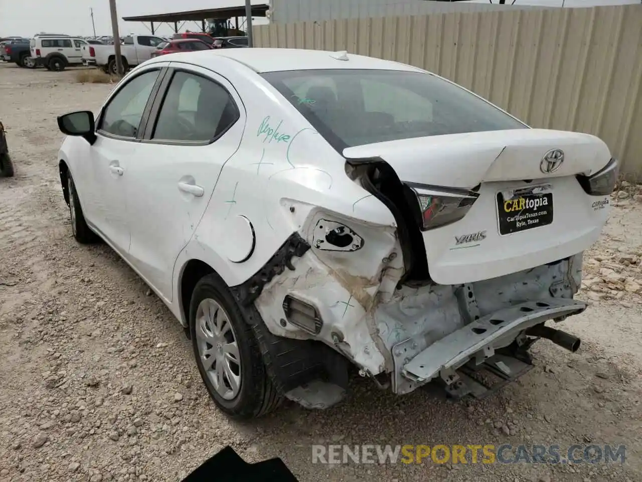 3 Photograph of a damaged car 3MYDLBYV6KY523148 TOYOTA YARIS 2019