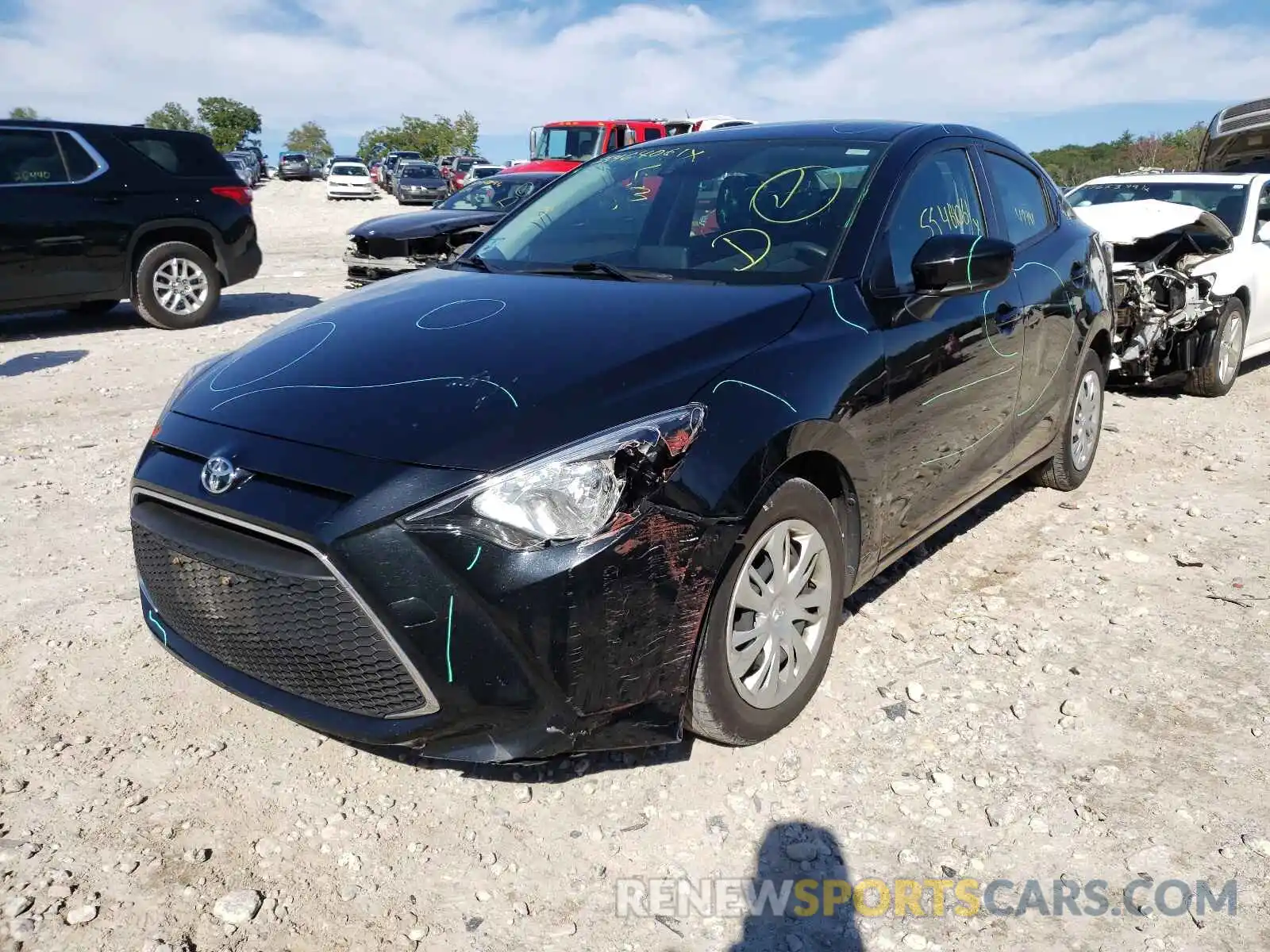 2 Photograph of a damaged car 3MYDLBYV6KY526146 TOYOTA YARIS 2019