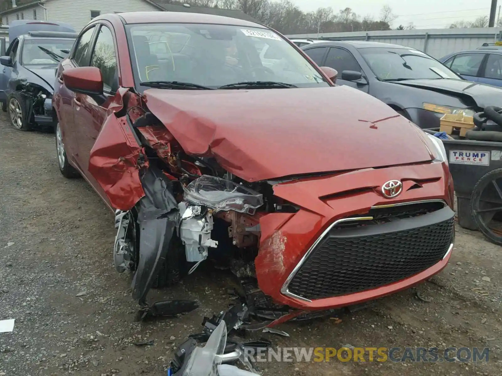 1 Photograph of a damaged car 3MYDLBYV7KY500283 TOYOTA YARIS 2019