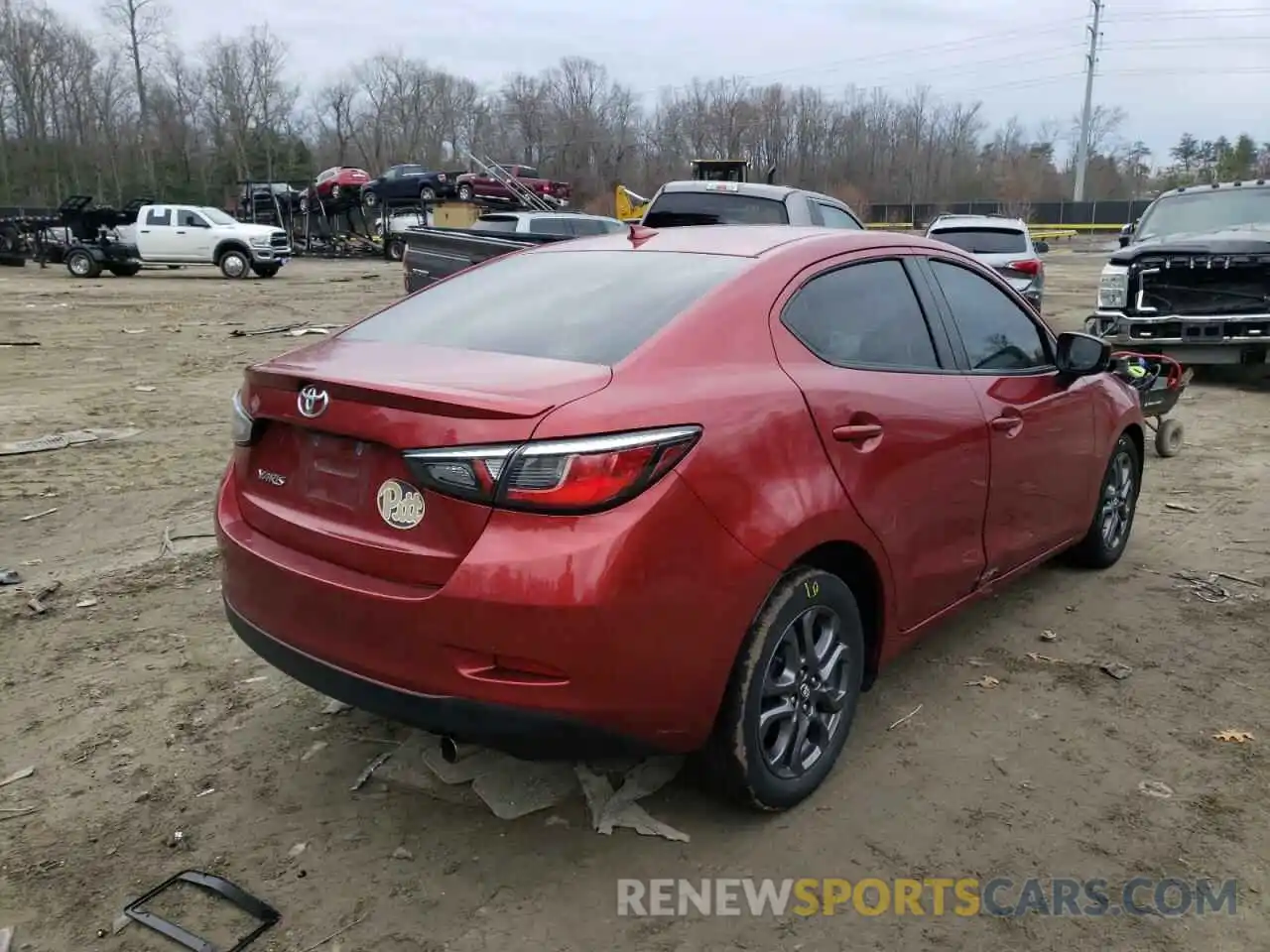 4 Photograph of a damaged car 3MYDLBYV7KY504043 TOYOTA YARIS 2019