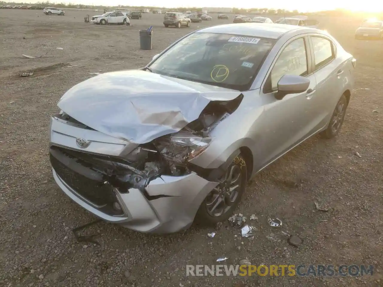 2 Photograph of a damaged car 3MYDLBYV7KY507167 TOYOTA YARIS 2019