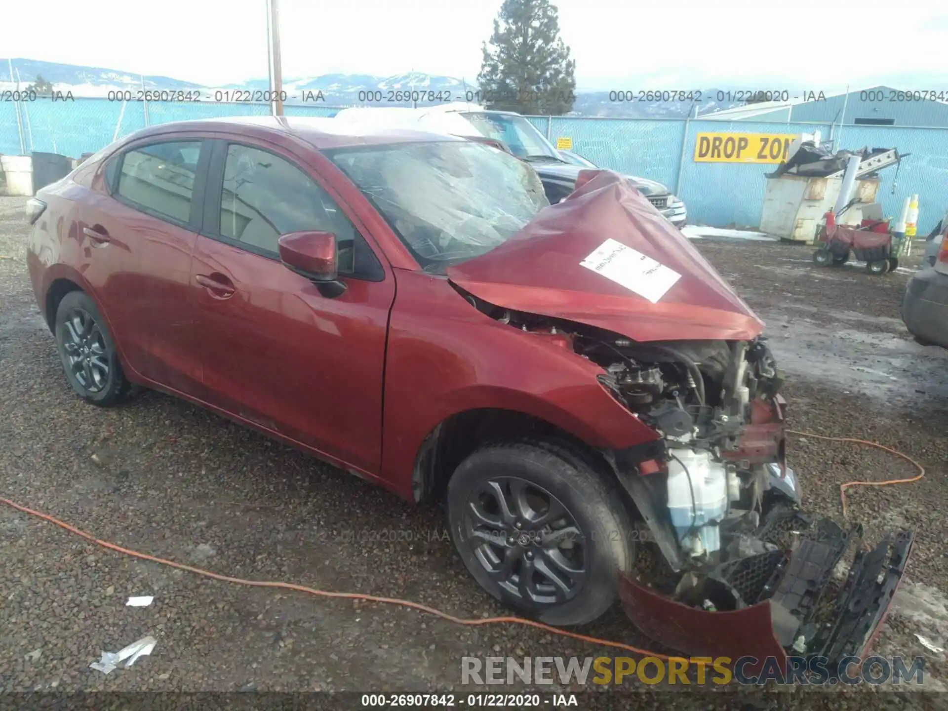 1 Photograph of a damaged car 3MYDLBYV7KY507783 TOYOTA YARIS 2019