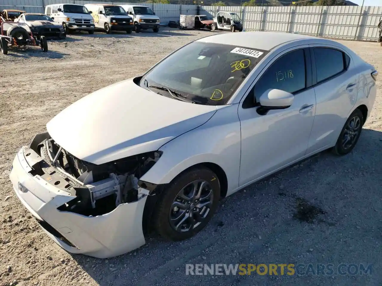 2 Photograph of a damaged car 3MYDLBYV7KY508268 TOYOTA YARIS 2019