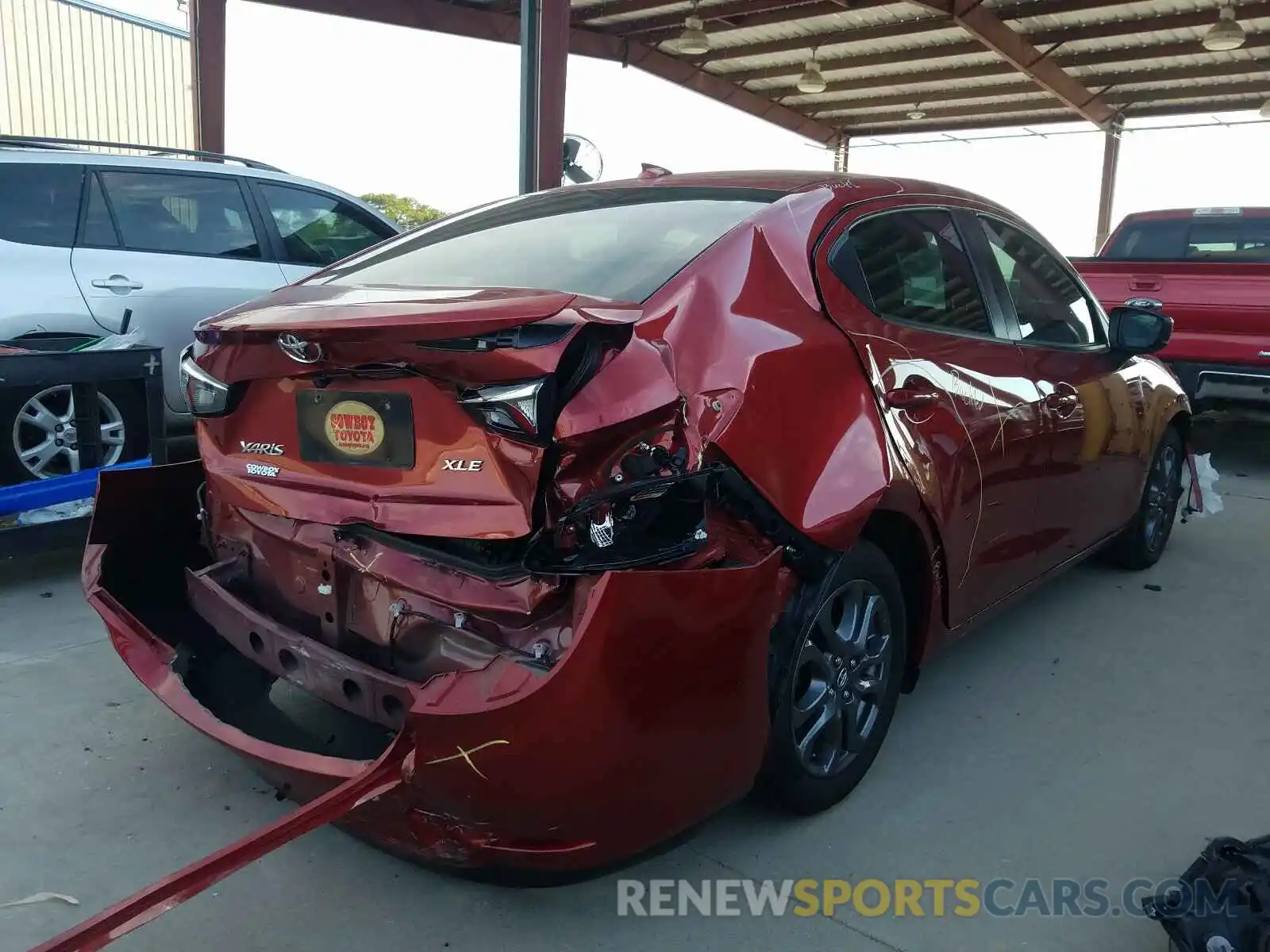 4 Photograph of a damaged car 3MYDLBYV7KY509193 TOYOTA YARIS 2019