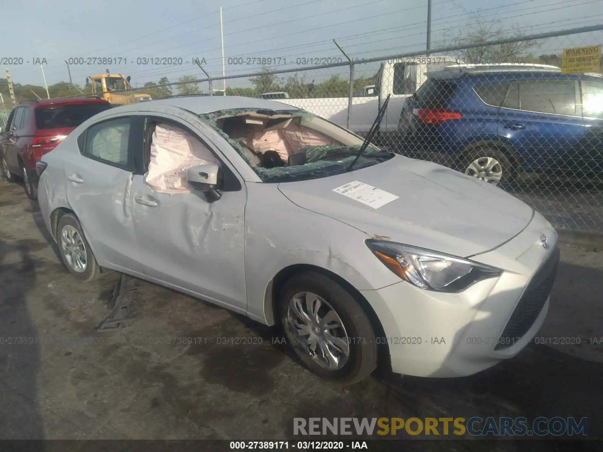 1 Photograph of a damaged car 3MYDLBYV7KY510215 TOYOTA YARIS 2019