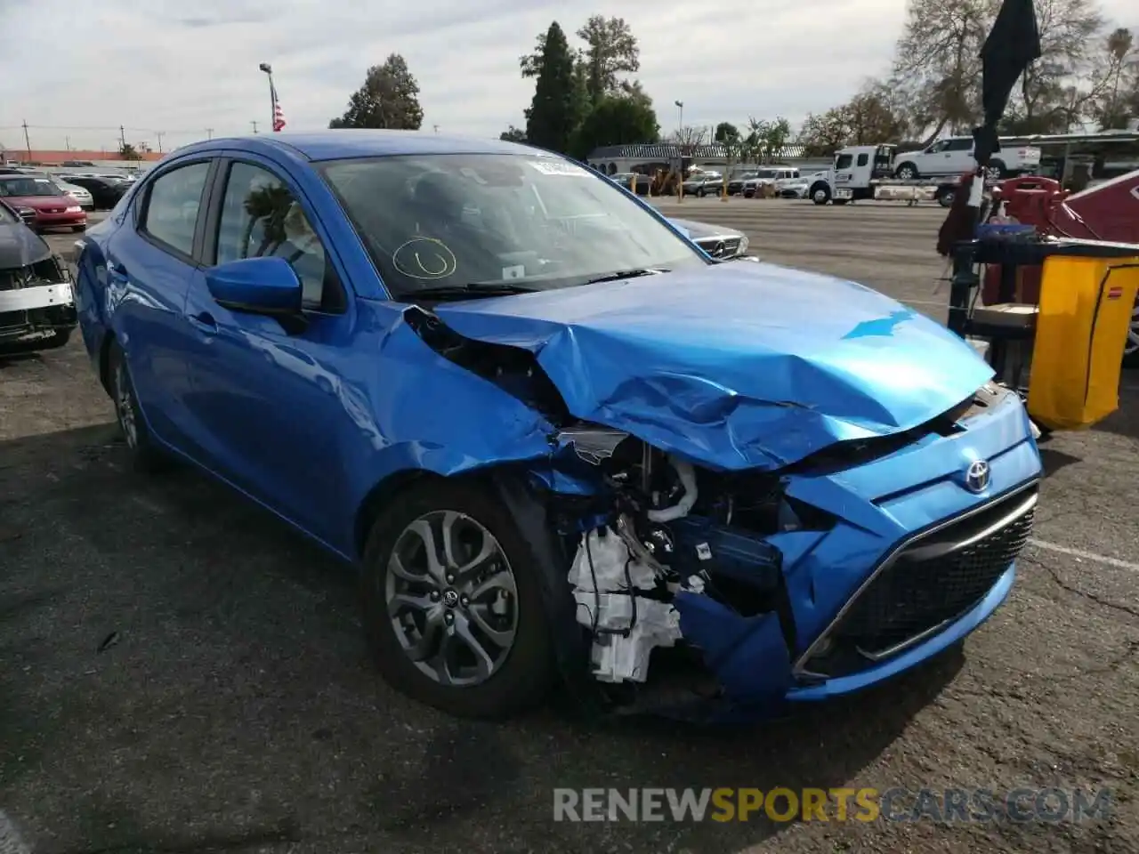 1 Photograph of a damaged car 3MYDLBYV7KY515916 TOYOTA YARIS 2019