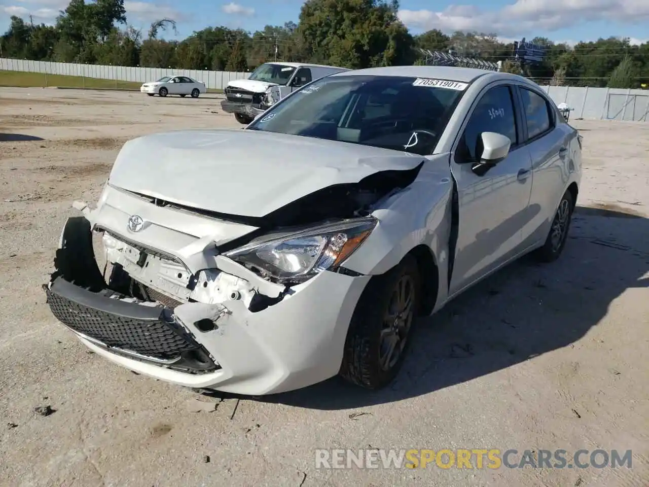 2 Photograph of a damaged car 3MYDLBYV7KY516841 TOYOTA YARIS 2019