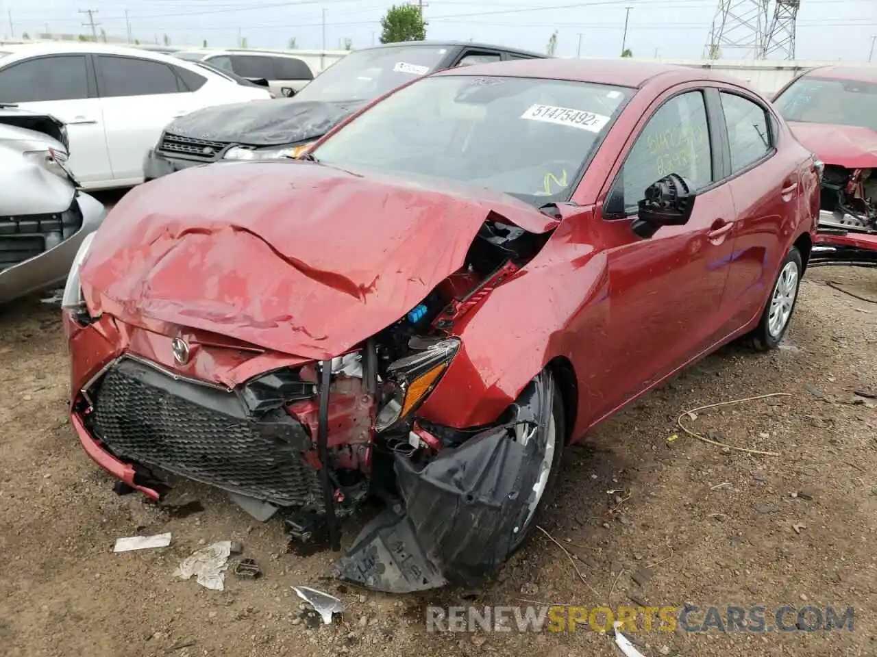 2 Photograph of a damaged car 3MYDLBYV7KY518685 TOYOTA YARIS 2019