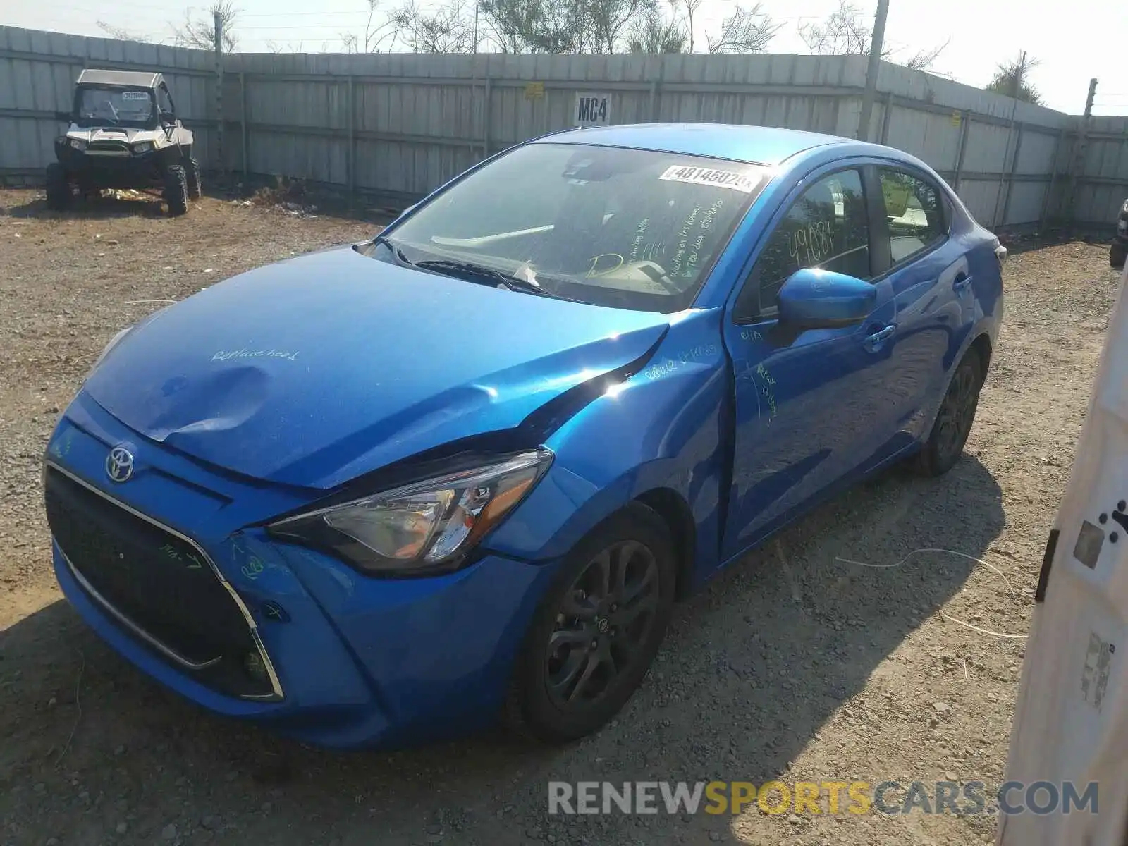 2 Photograph of a damaged car 3MYDLBYV7KY518816 TOYOTA YARIS 2019