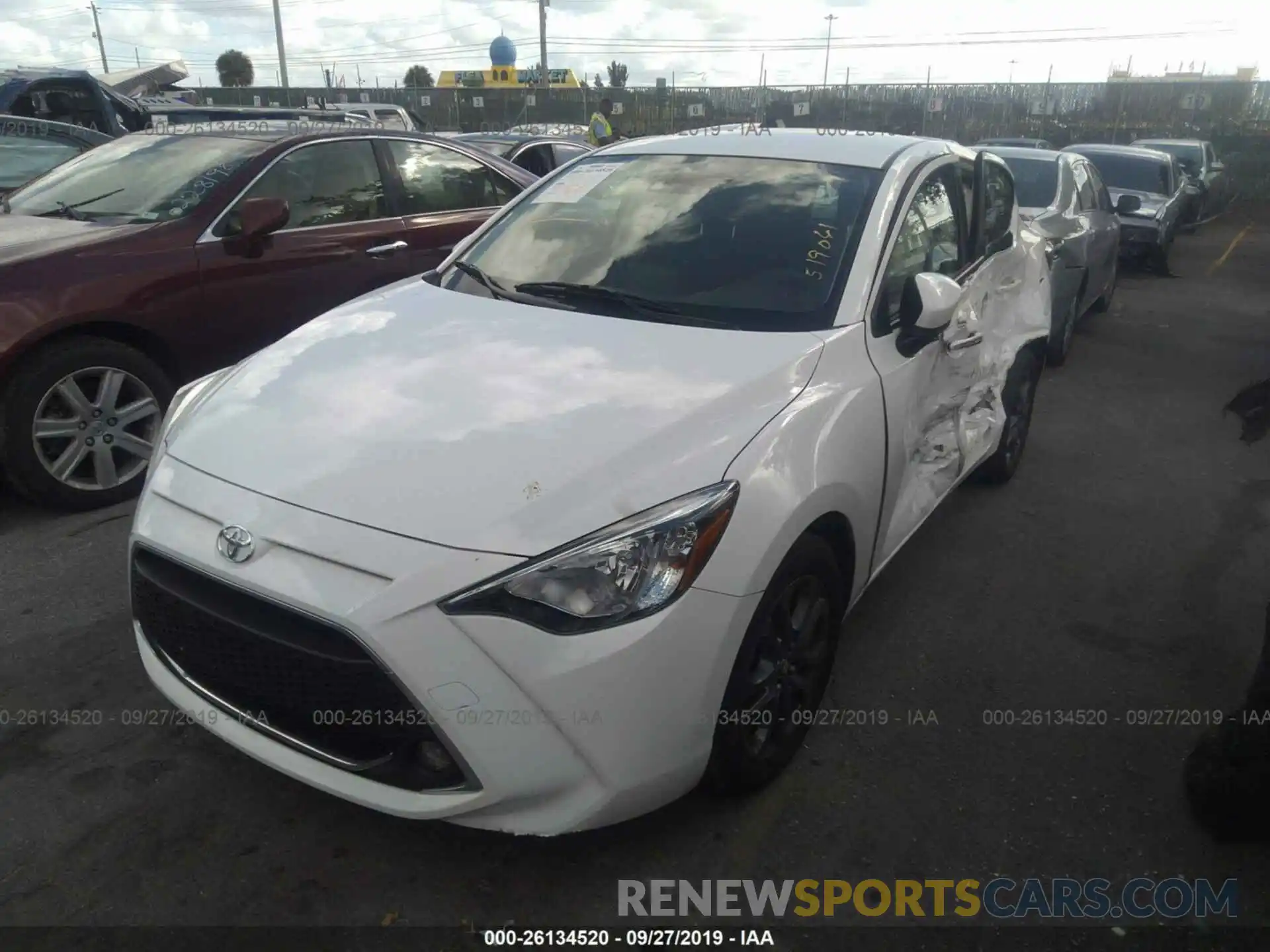 2 Photograph of a damaged car 3MYDLBYV7KY519061 TOYOTA YARIS 2019