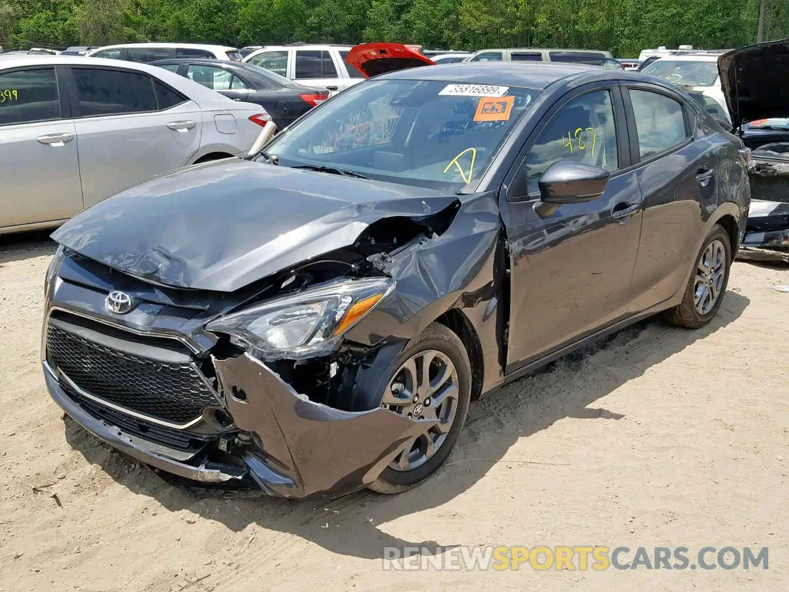 2 Photograph of a damaged car 3MYDLBYV7KY519965 TOYOTA YARIS 2019