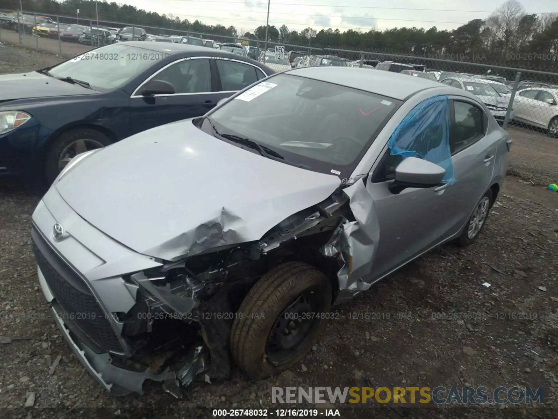 2 Photograph of a damaged car 3MYDLBYV7KY522946 TOYOTA YARIS 2019