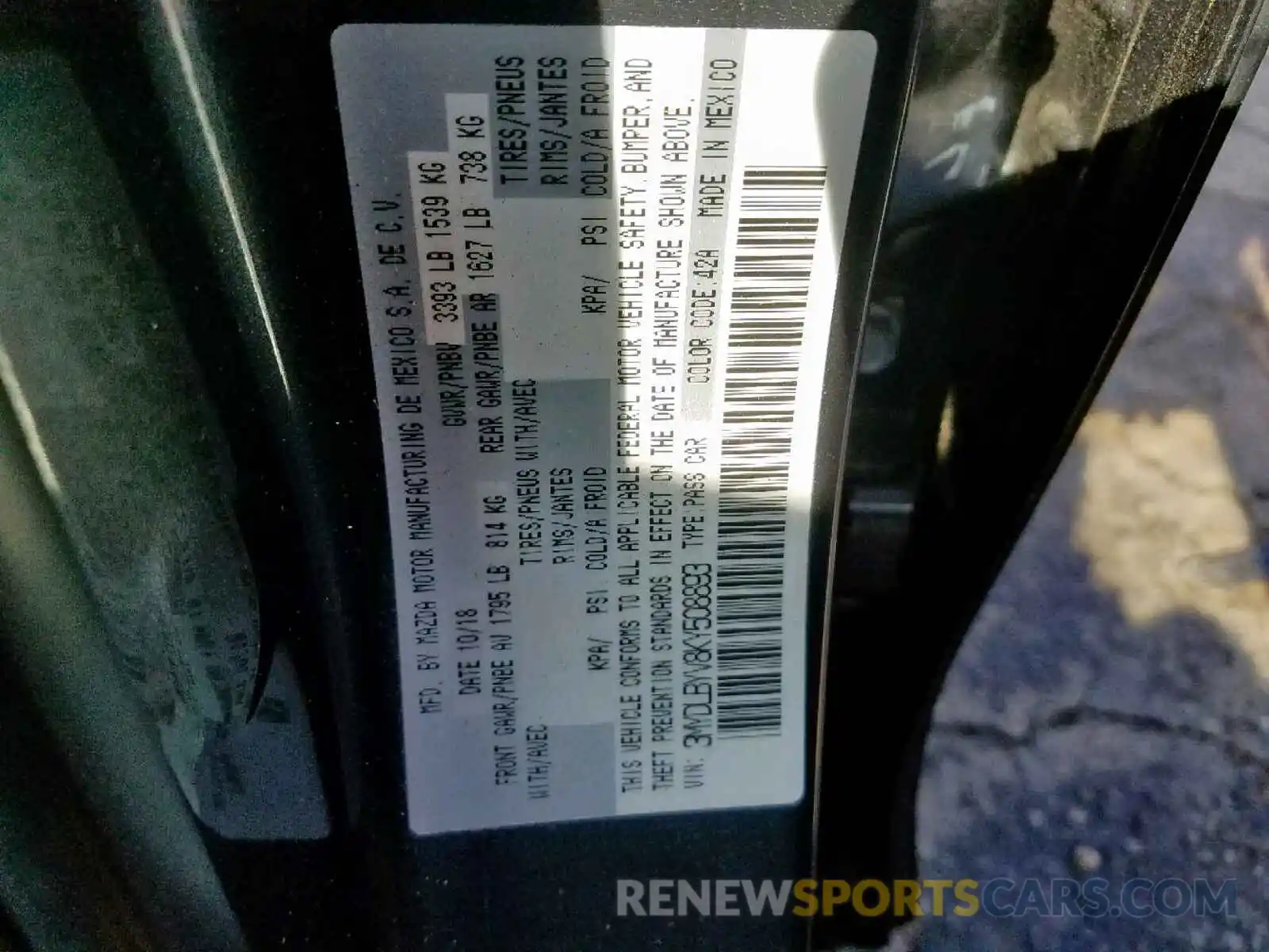 10 Photograph of a damaged car 3MYDLBYV8KY508893 TOYOTA YARIS 2019