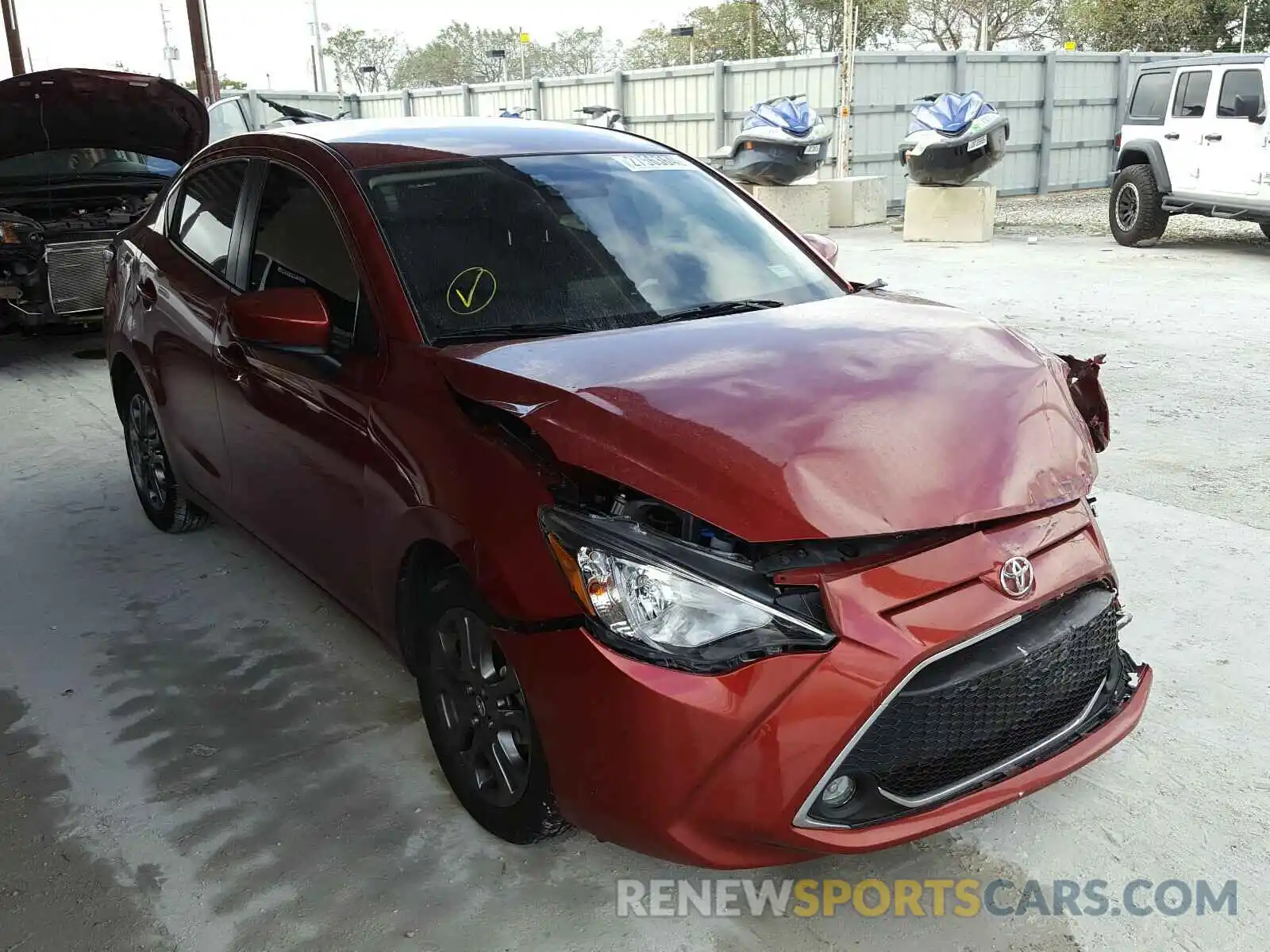 1 Photograph of a damaged car 3MYDLBYV8KY510966 TOYOTA YARIS 2019