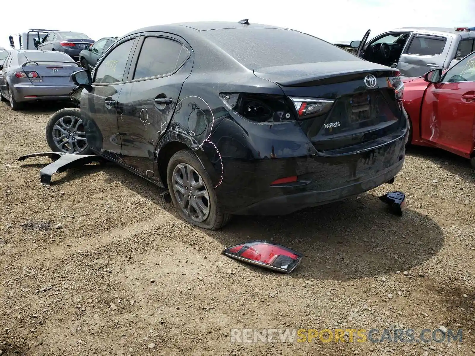 3 Photograph of a damaged car 3MYDLBYV8KY515049 TOYOTA YARIS 2019