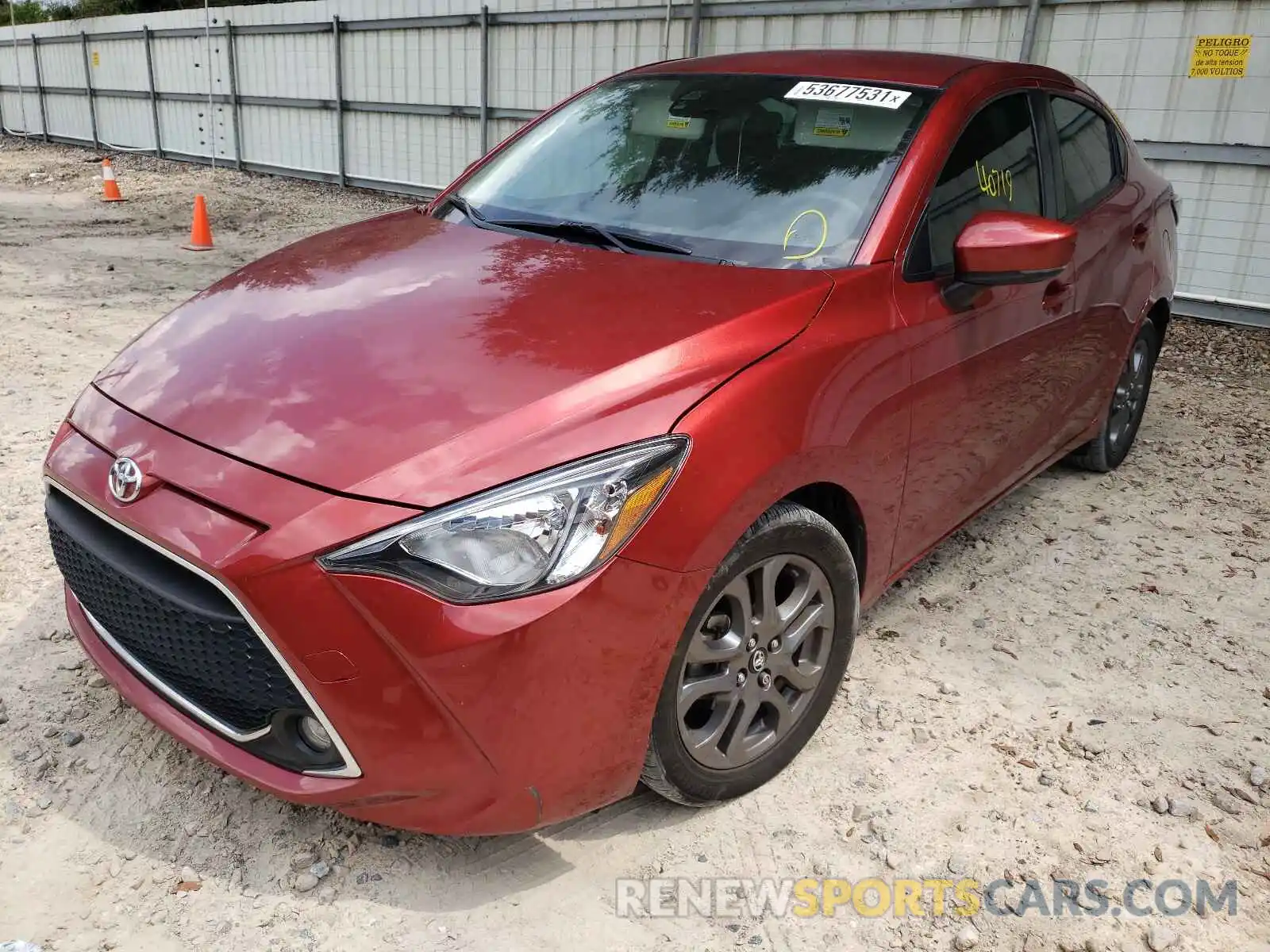 2 Photograph of a damaged car 3MYDLBYV8KY516315 TOYOTA YARIS 2019