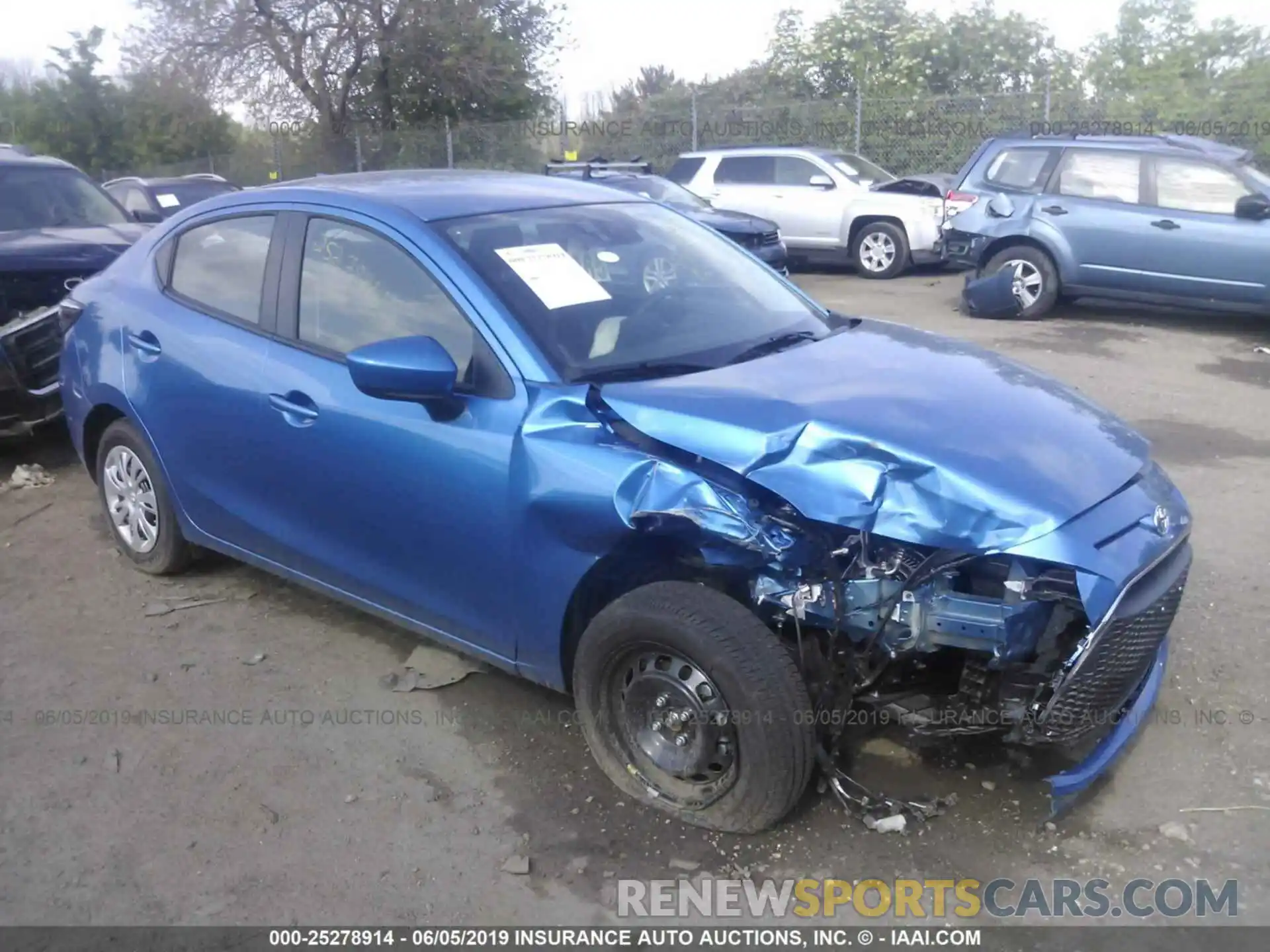 1 Photograph of a damaged car 3MYDLBYV8KY525886 TOYOTA YARIS 2019