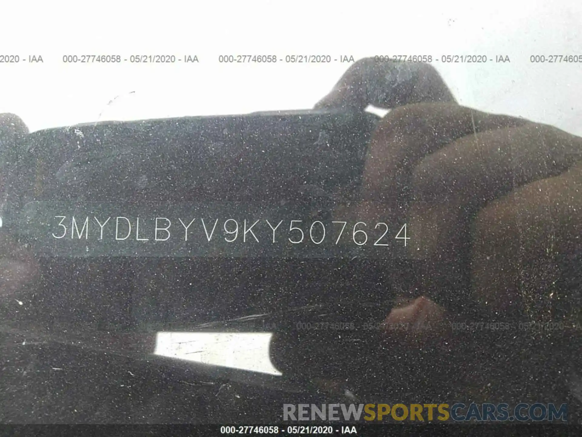 9 Photograph of a damaged car 3MYDLBYV9KY507624 TOYOTA YARIS 2019