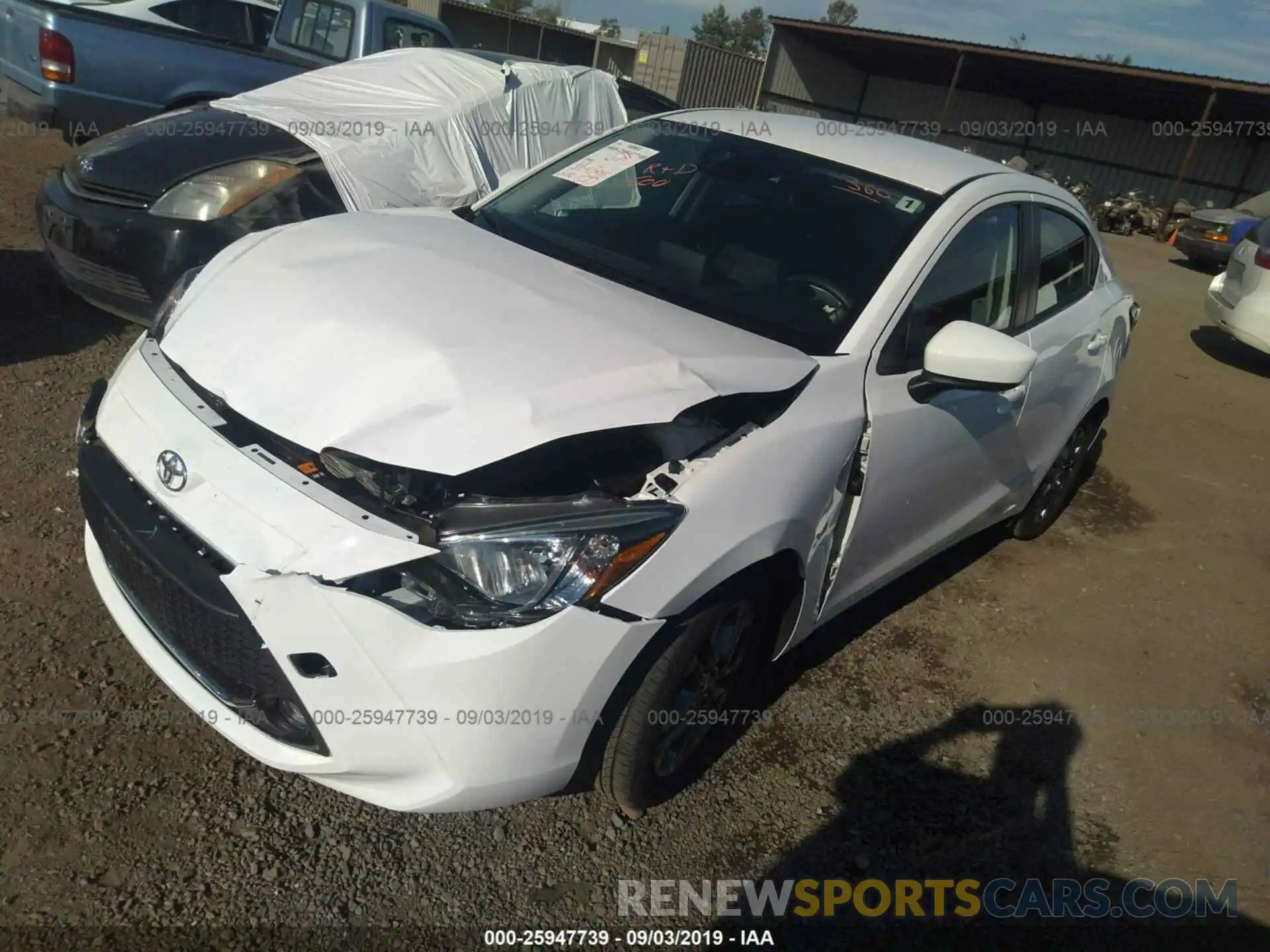 2 Photograph of a damaged car 3MYDLBYV9KY511219 TOYOTA YARIS 2019