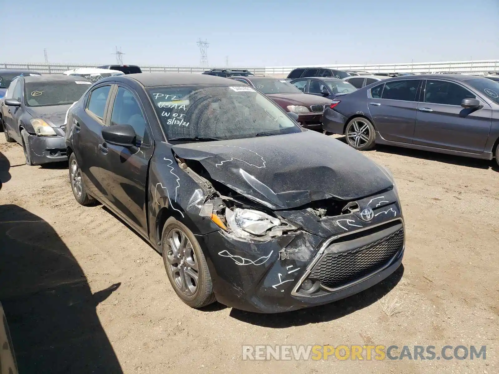 1 Photograph of a damaged car 3MYDLBYV9KY511768 TOYOTA YARIS 2019