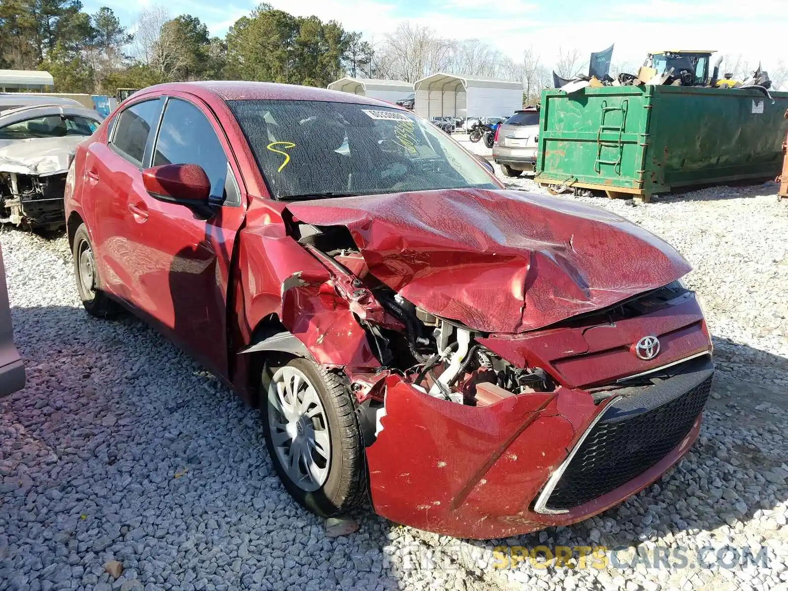 1 Photograph of a damaged car 3MYDLBYV9KY514248 TOYOTA YARIS 2019