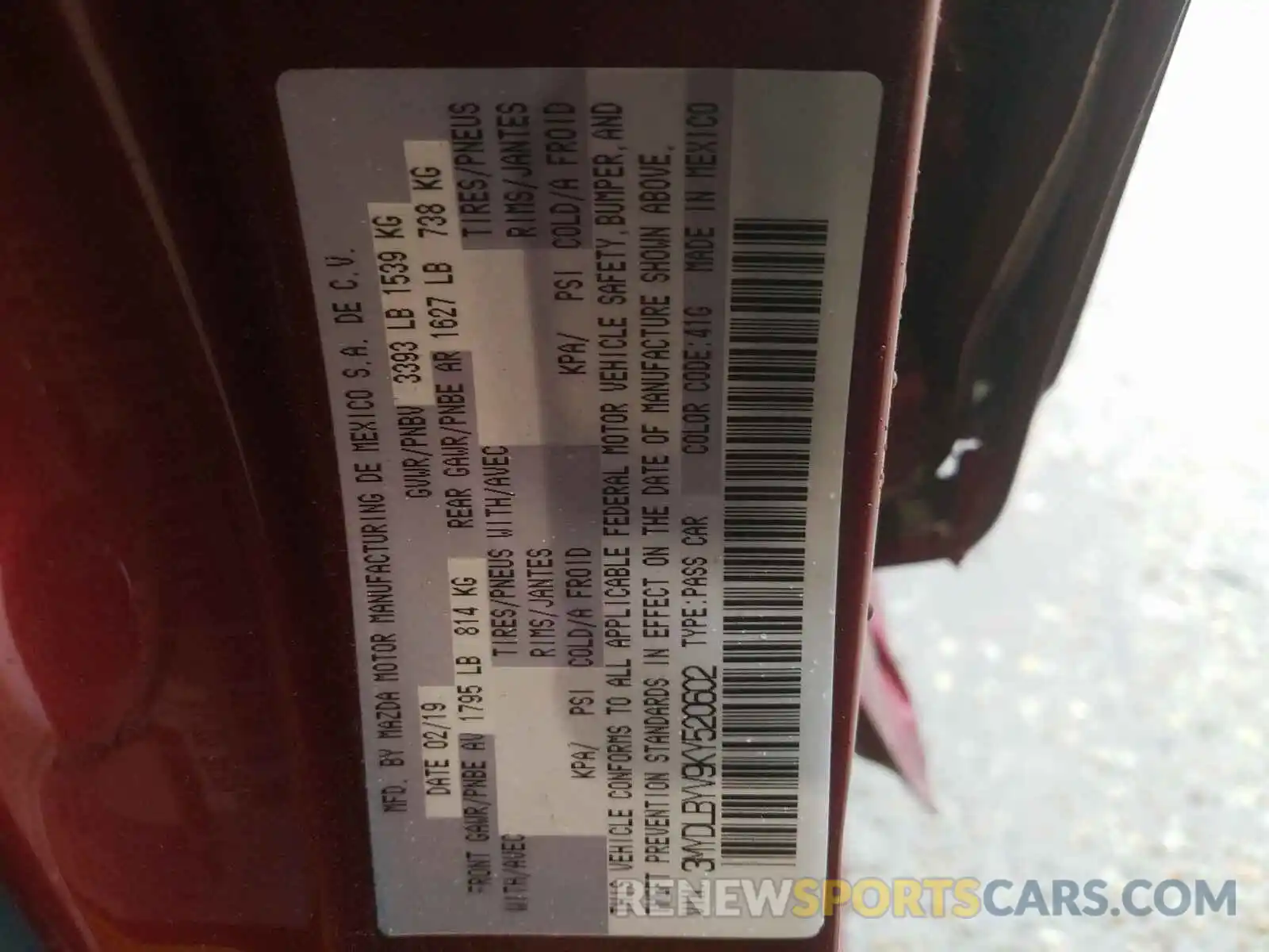 10 Photograph of a damaged car 3MYDLBYV9KY520602 TOYOTA YARIS 2019