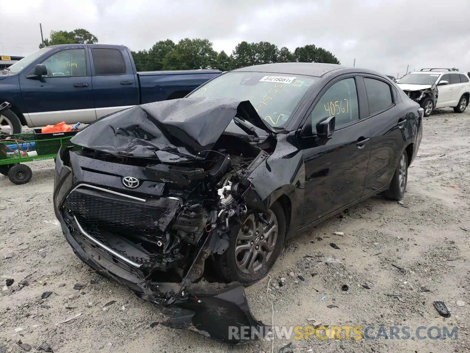 2 Photograph of a damaged car 3MYDLBYV9KY521555 TOYOTA YARIS 2019