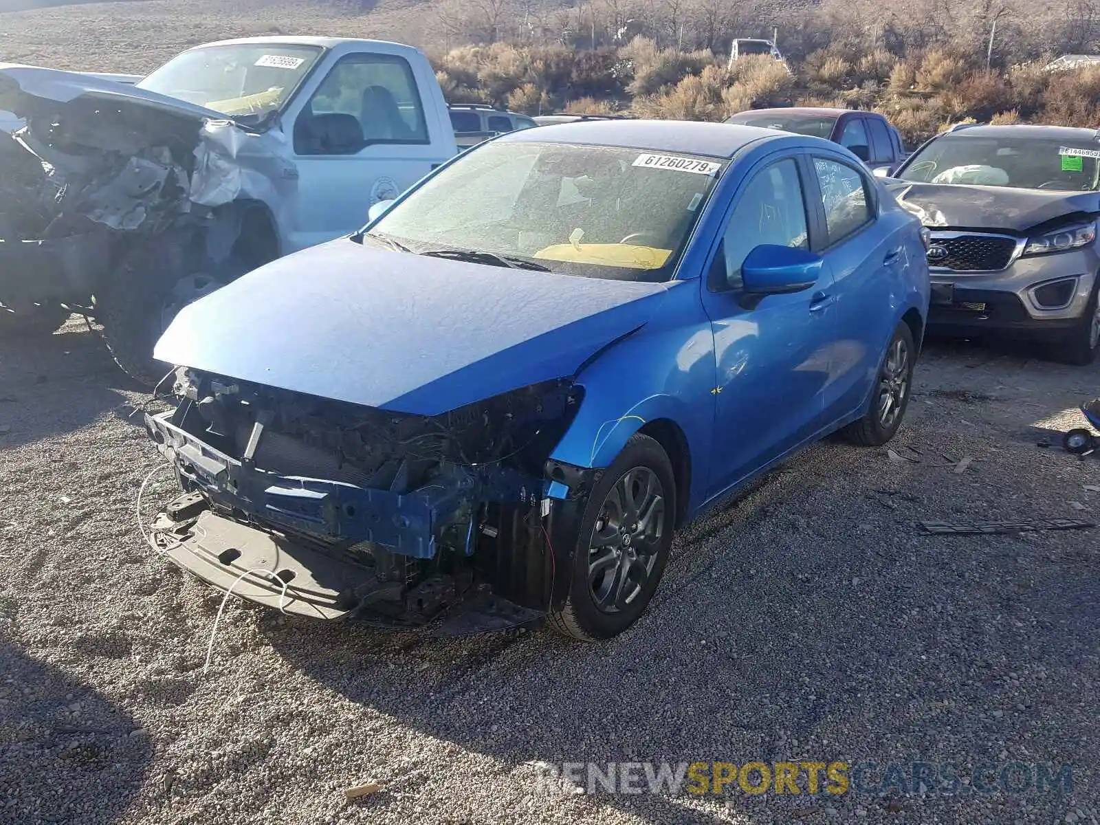 2 Photograph of a damaged car 3MYDLBYV9KY525783 TOYOTA YARIS 2019