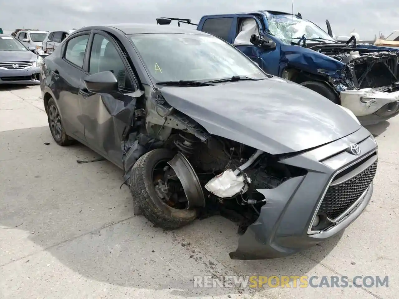 1 Photograph of a damaged car 3MYDLBYVXKY501606 TOYOTA YARIS 2019