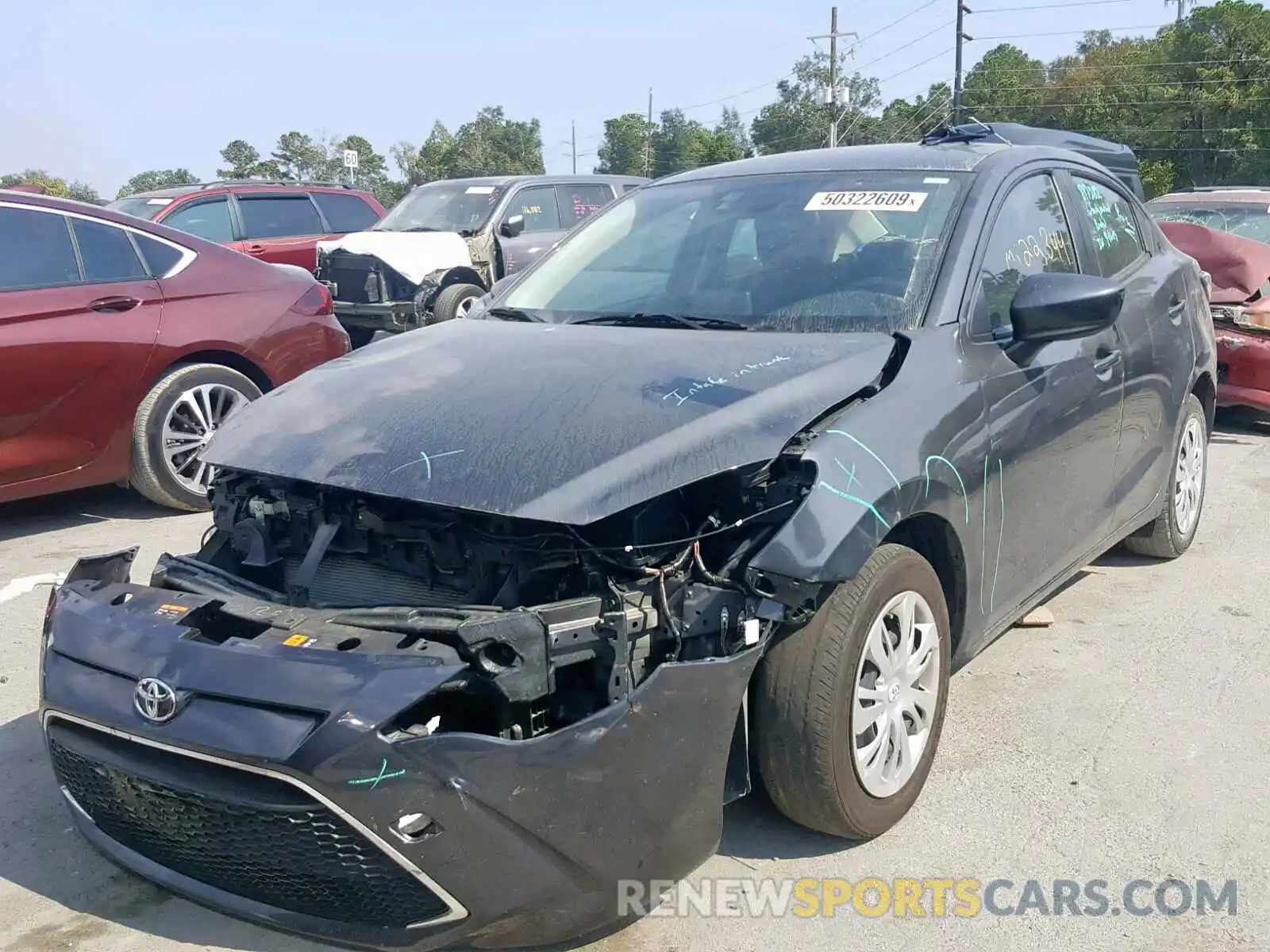 2 Photograph of a damaged car 3MYDLBYVXKY504554 TOYOTA YARIS 2019