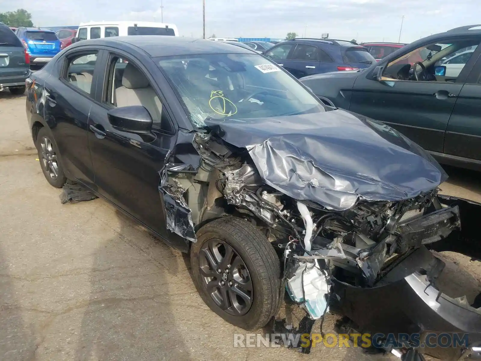 1 Photograph of a damaged car 3MYDLBYVXKY504814 TOYOTA YARIS 2019