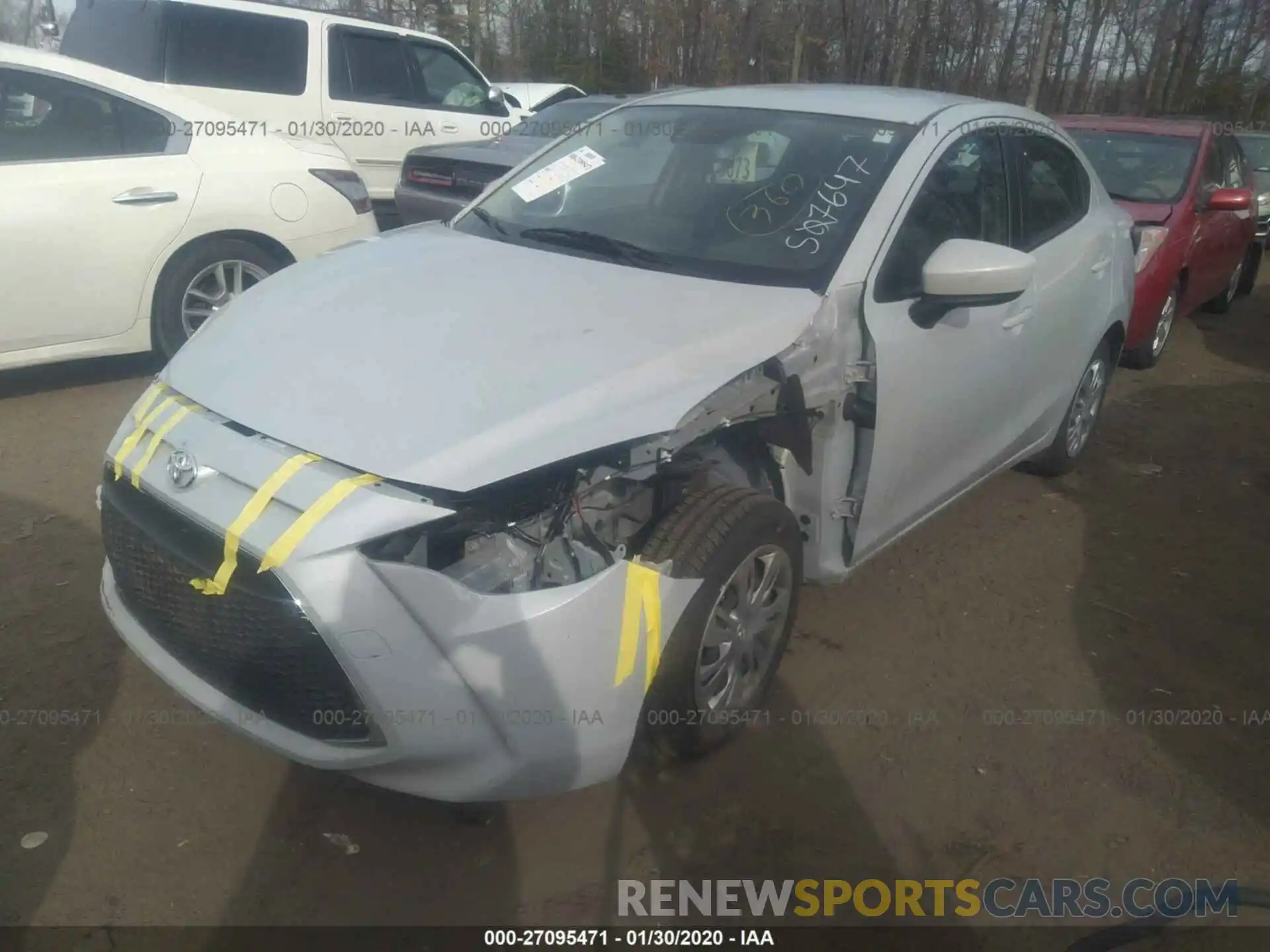 2 Photograph of a damaged car 3MYDLBYVXKY507647 TOYOTA YARIS 2019