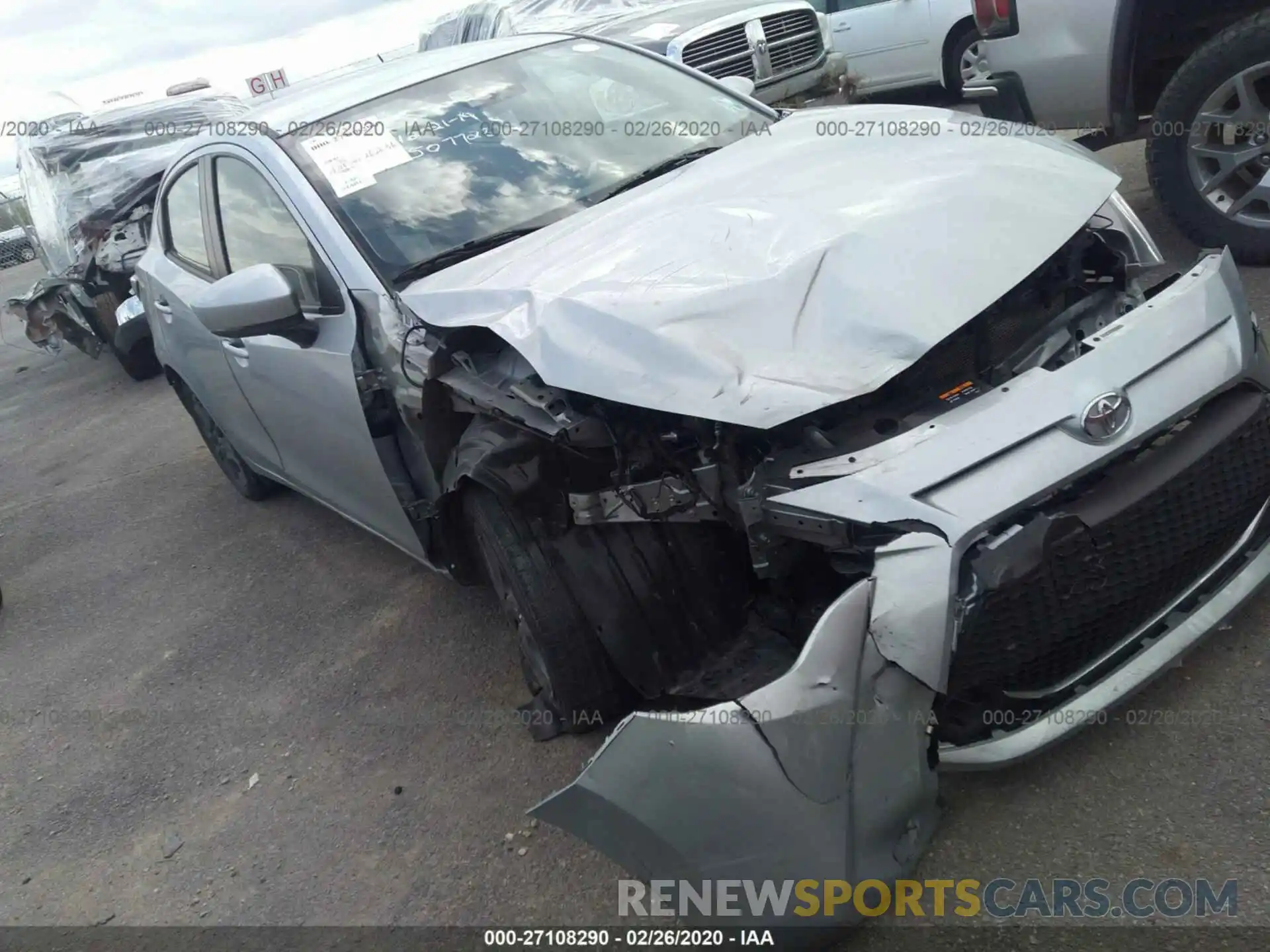 1 Photograph of a damaged car 3MYDLBYVXKY507728 TOYOTA YARIS 2019