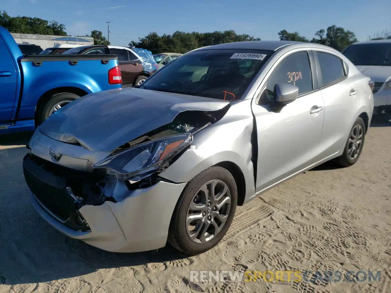 2 Photograph of a damaged car 3MYDLBYVXKY511794 TOYOTA YARIS 2019