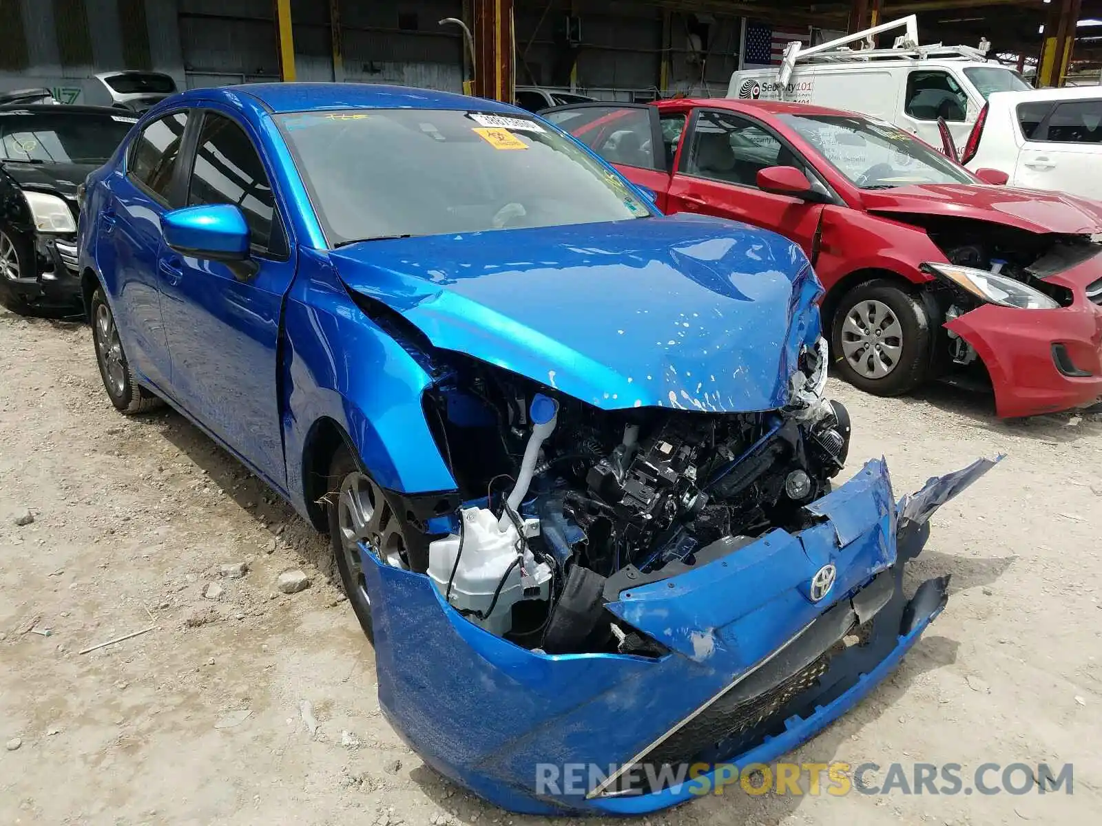 1 Photograph of a damaged car 3MYDLBYVXKY512363 TOYOTA YARIS 2019