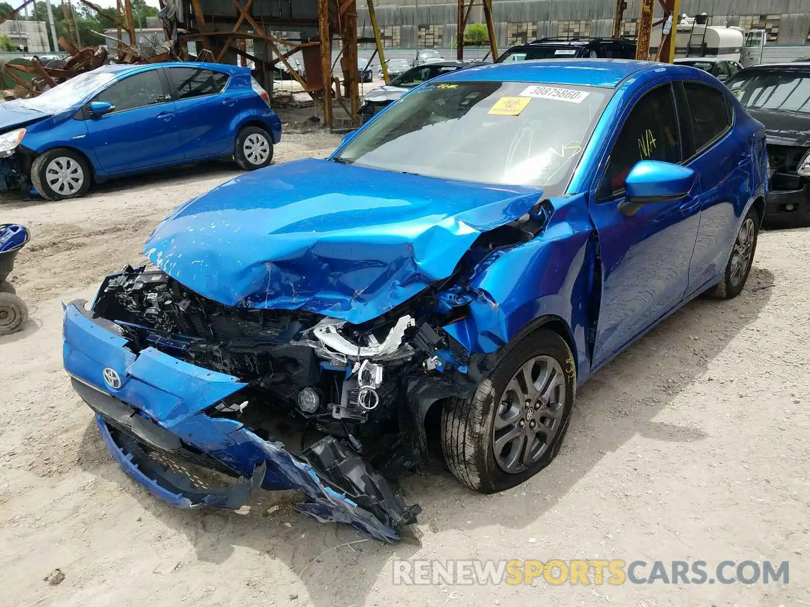 2 Photograph of a damaged car 3MYDLBYVXKY512363 TOYOTA YARIS 2019