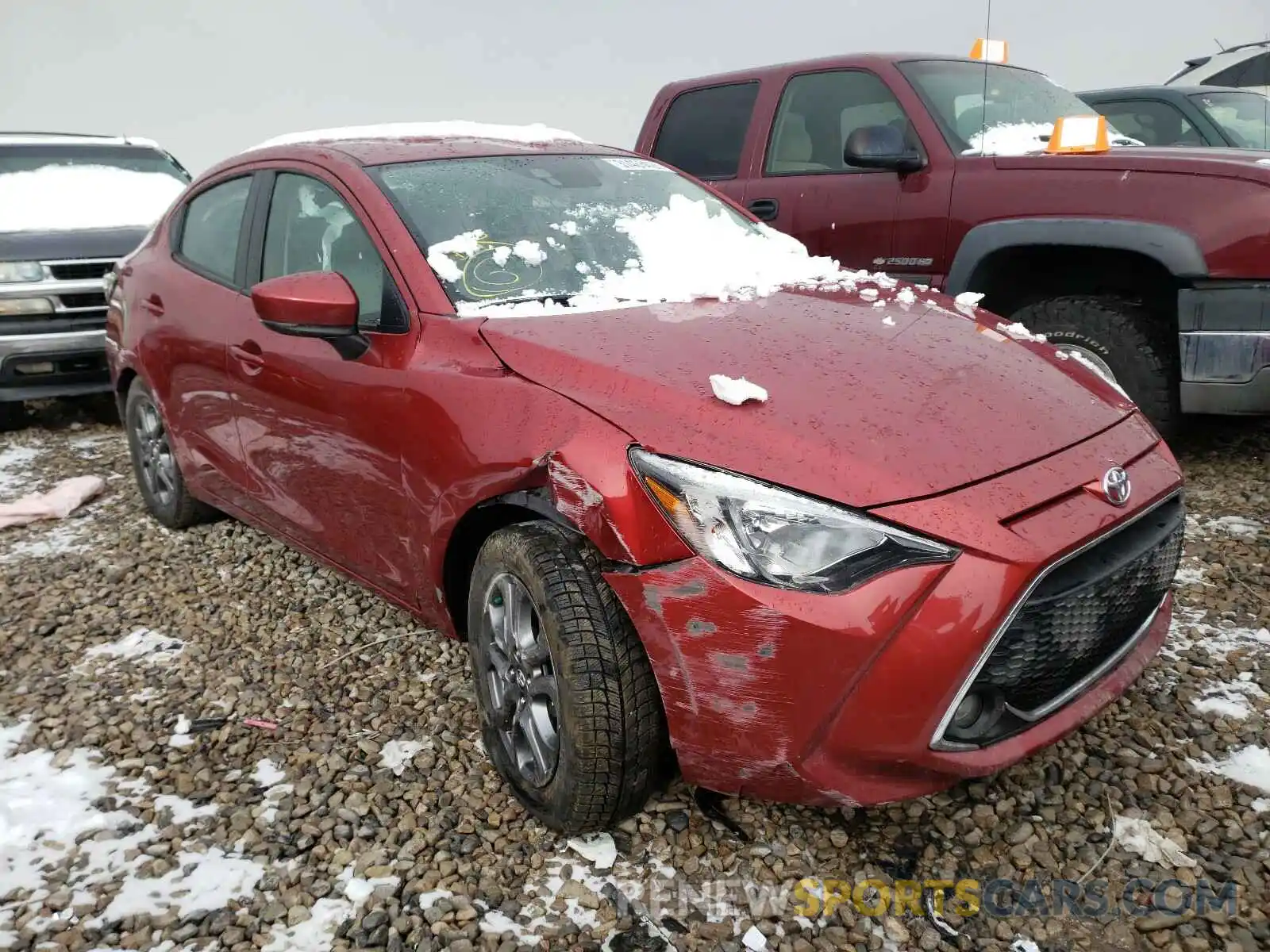 1 Photograph of a damaged car 3MYDLBYVXKY515358 TOYOTA YARIS 2019