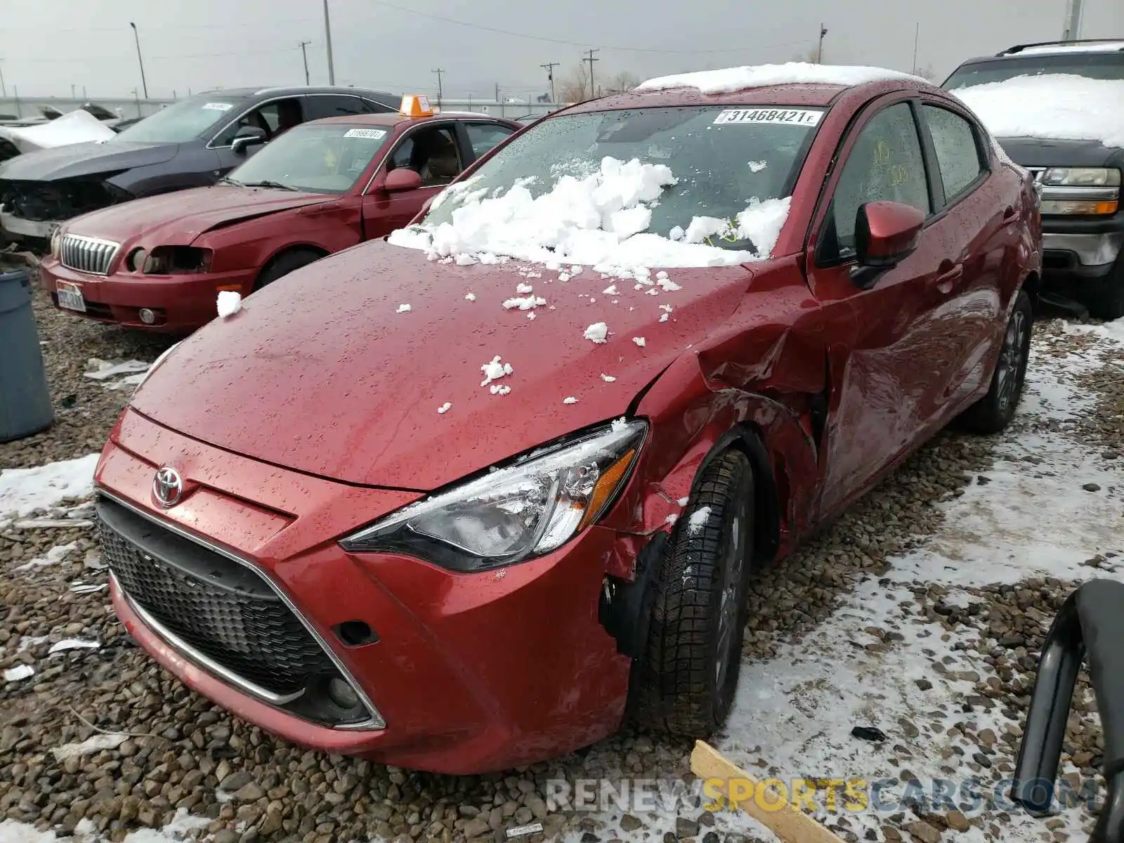 2 Photograph of a damaged car 3MYDLBYVXKY515358 TOYOTA YARIS 2019