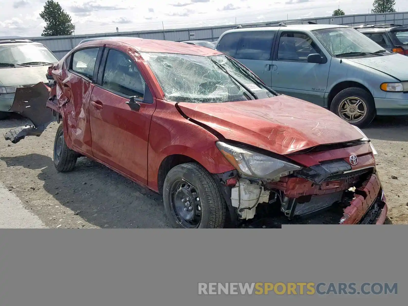 1 Photograph of a damaged car 3MYDLBYVXKY516039 TOYOTA YARIS 2019