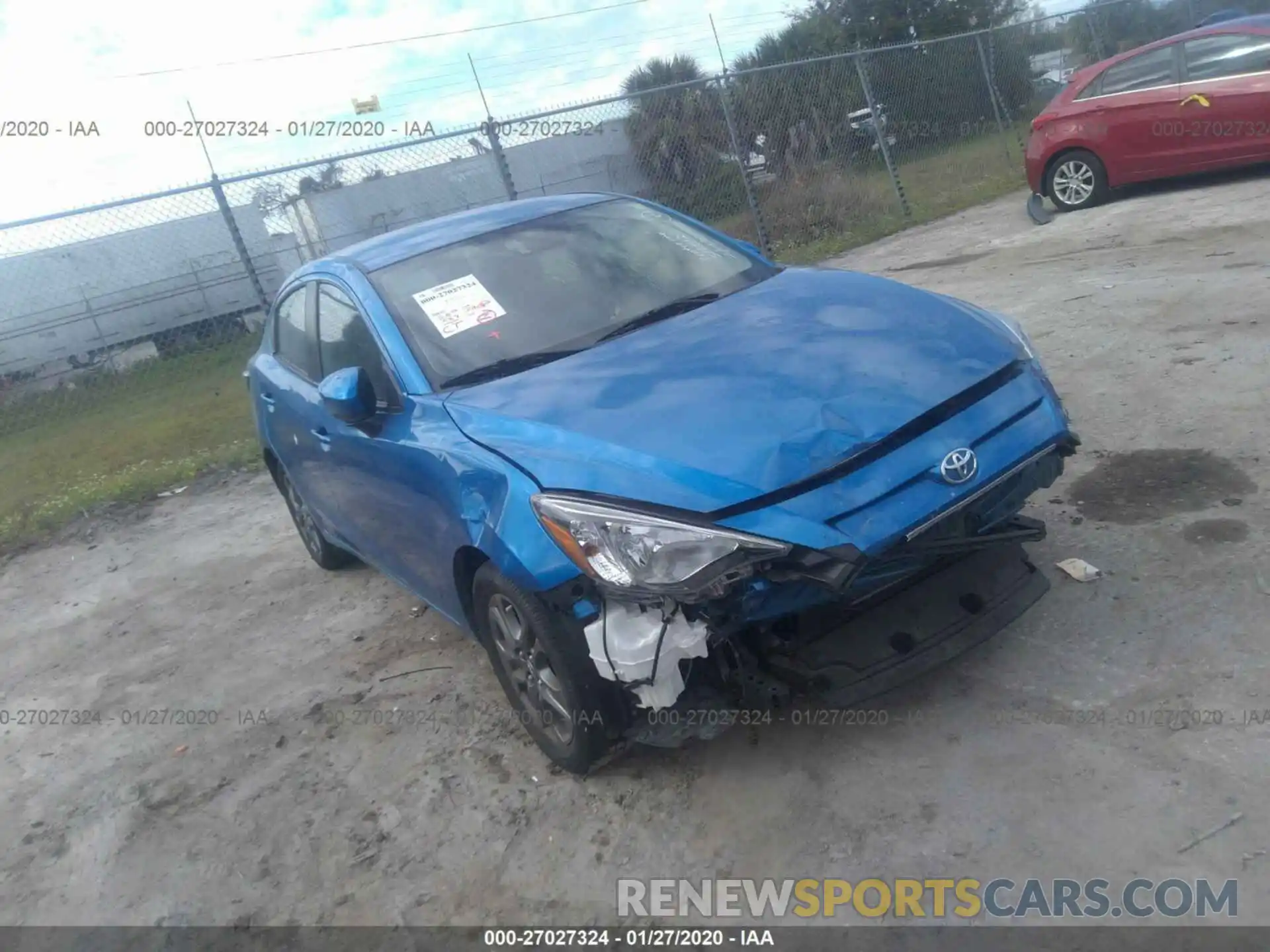 1 Photograph of a damaged car 3MYDLBYVXKY516512 TOYOTA YARIS 2019