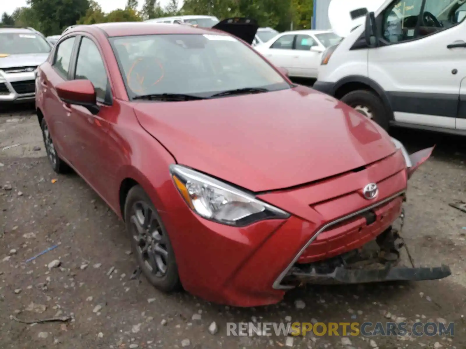 1 Photograph of a damaged car 3MYDLBYVXKY518387 TOYOTA YARIS 2019