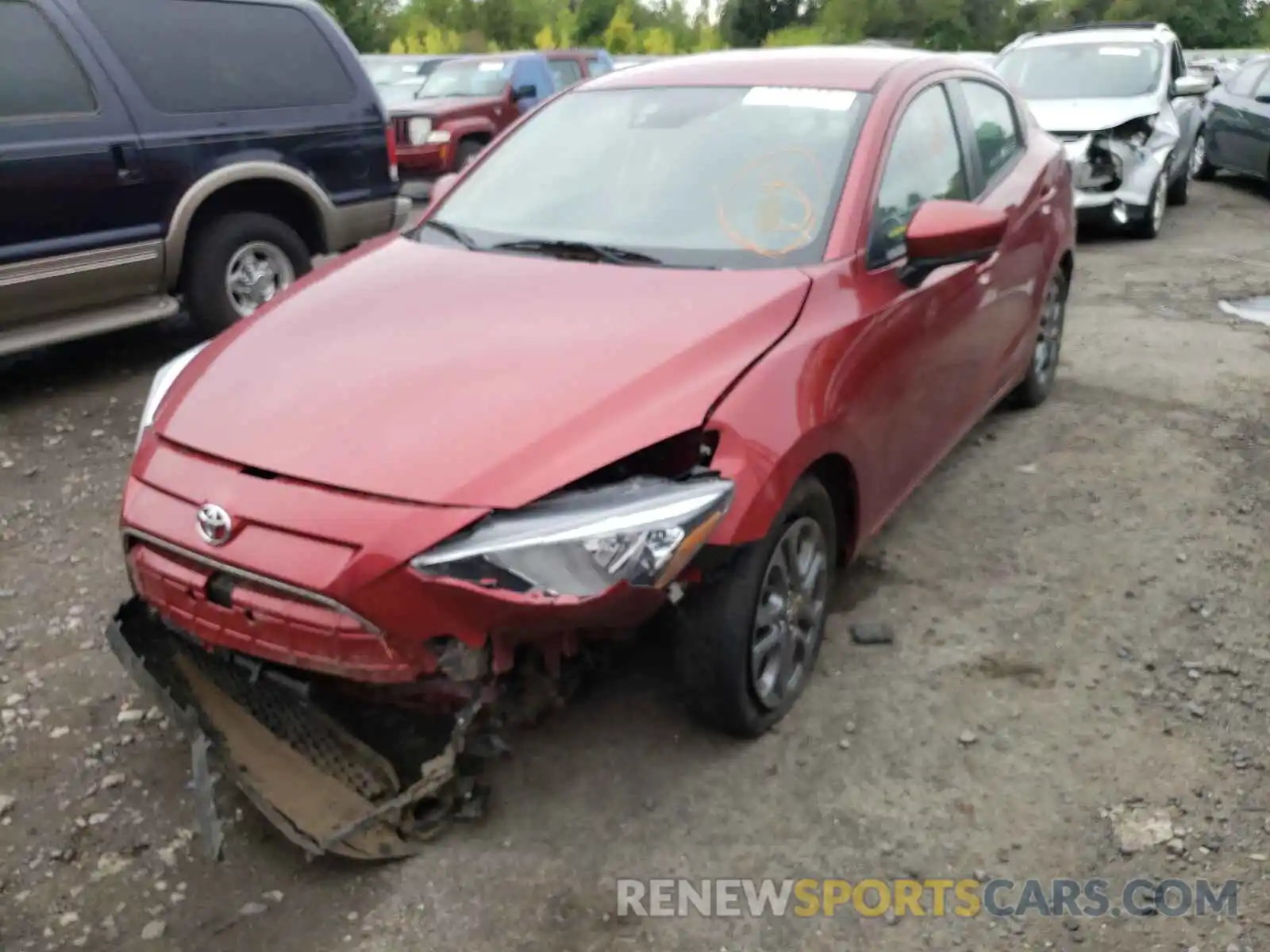 2 Photograph of a damaged car 3MYDLBYVXKY518387 TOYOTA YARIS 2019