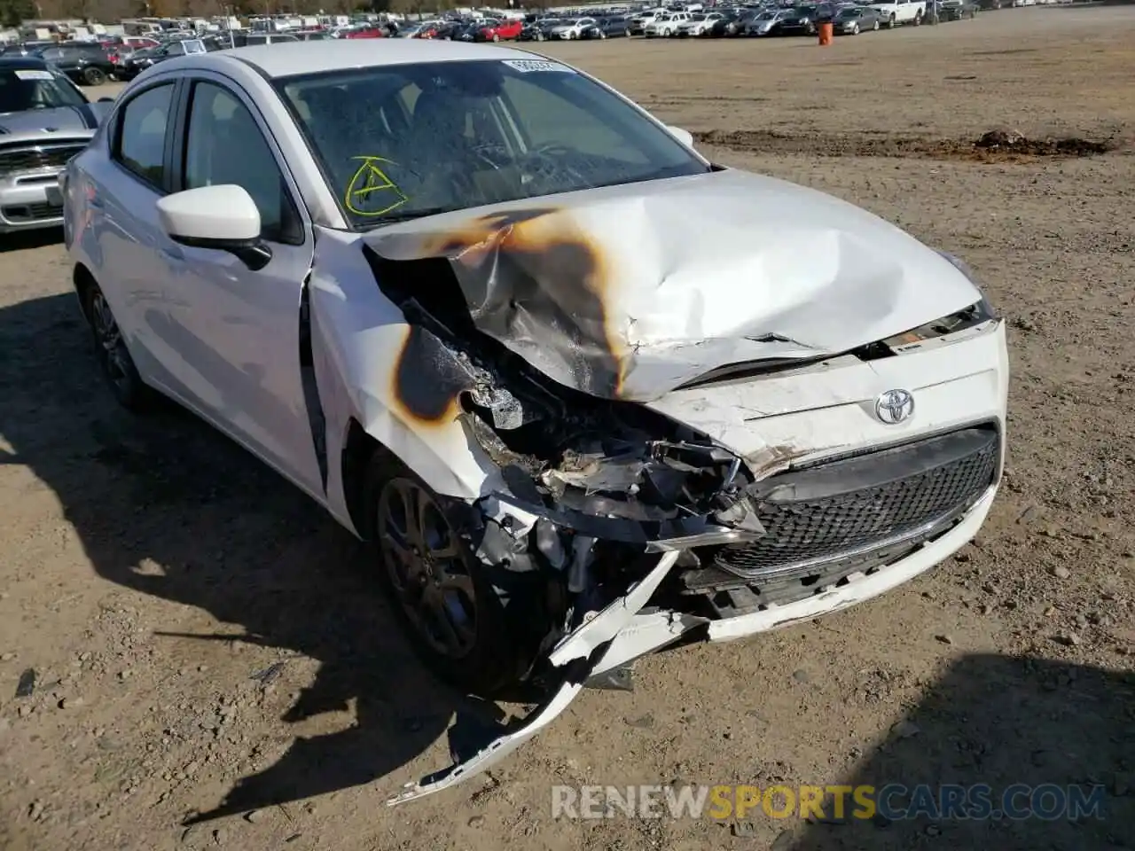 1 Photograph of a damaged car 3MYDLBYVXKY520379 TOYOTA YARIS 2019