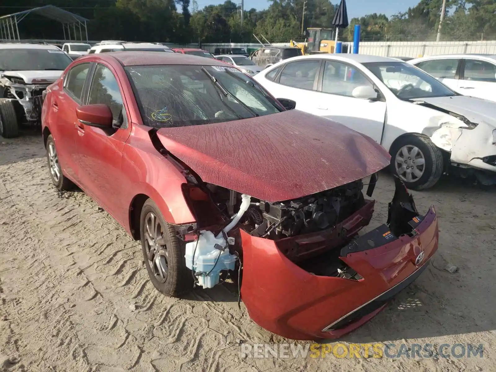 1 Photograph of a damaged car 3MYDLBYVXKY520642 TOYOTA YARIS 2019