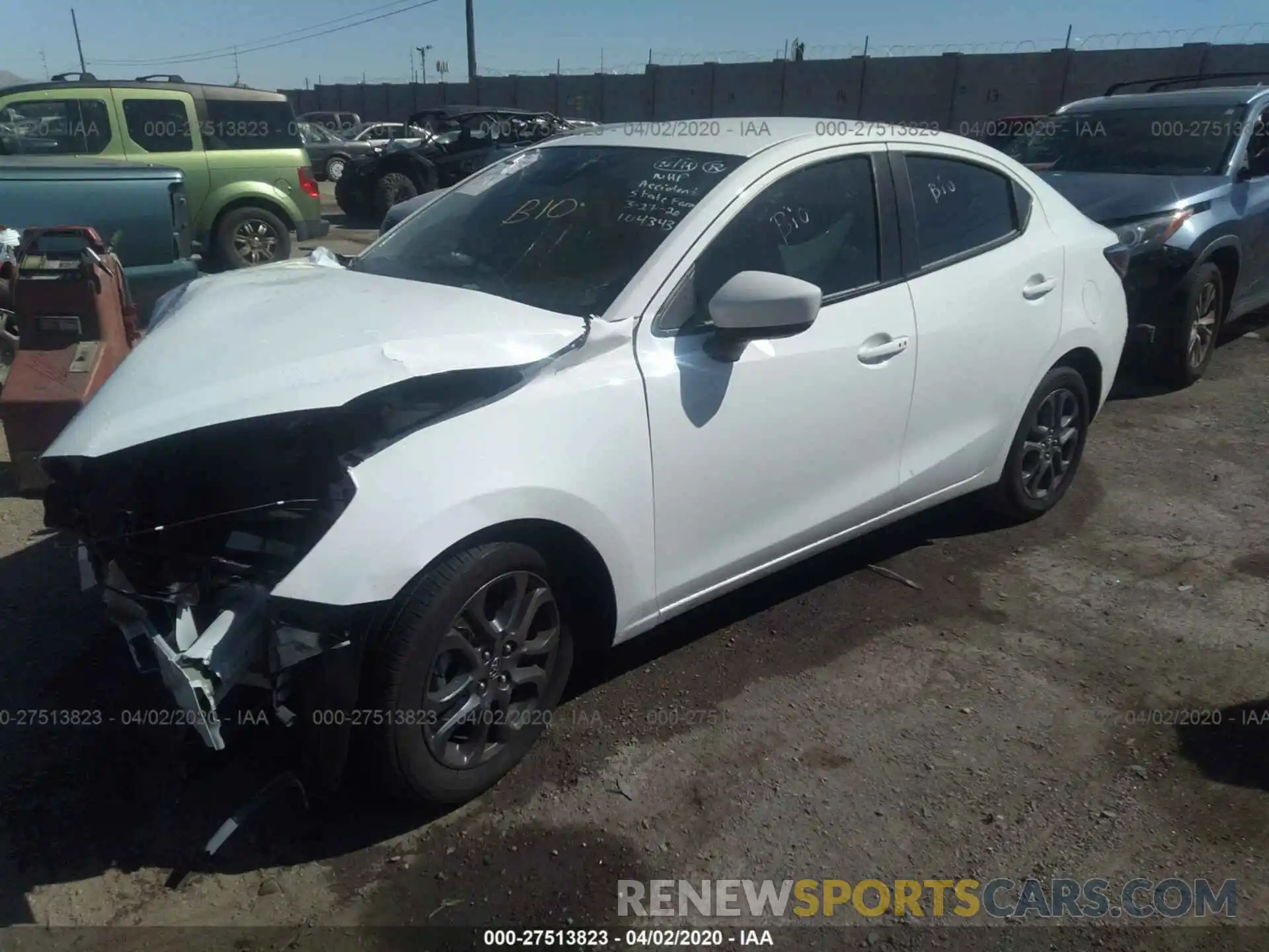 2 Photograph of a damaged car 3MYDLBYVXKY522374 TOYOTA YARIS 2019